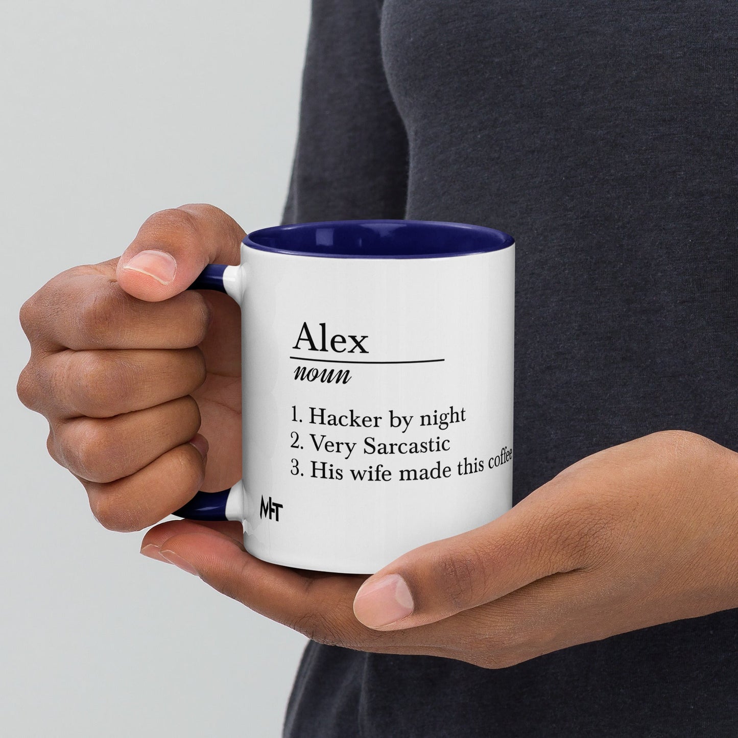 Personalized Name Definition Gifts Ideas - Mug with Color Inside by DarkByteGear