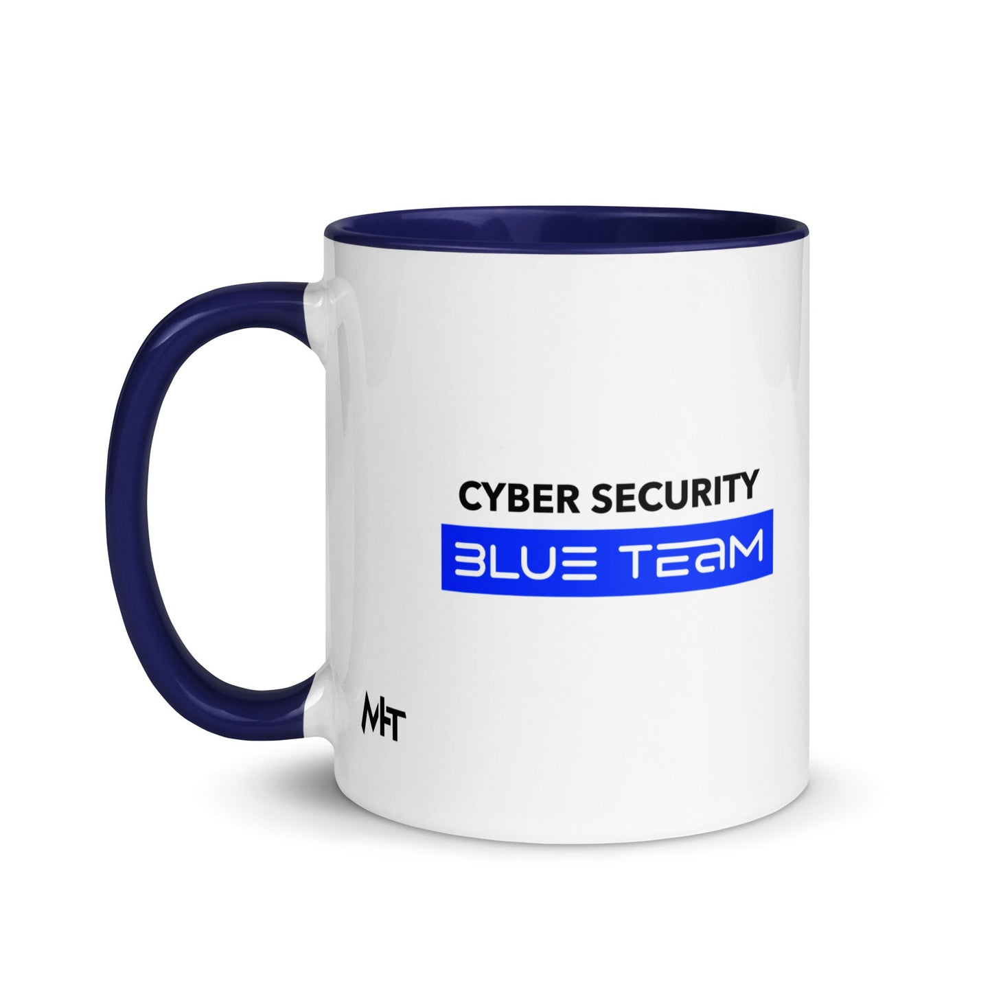 Cyber Security Blue Team V8 - Mug with Color Inside by DarkByteGear