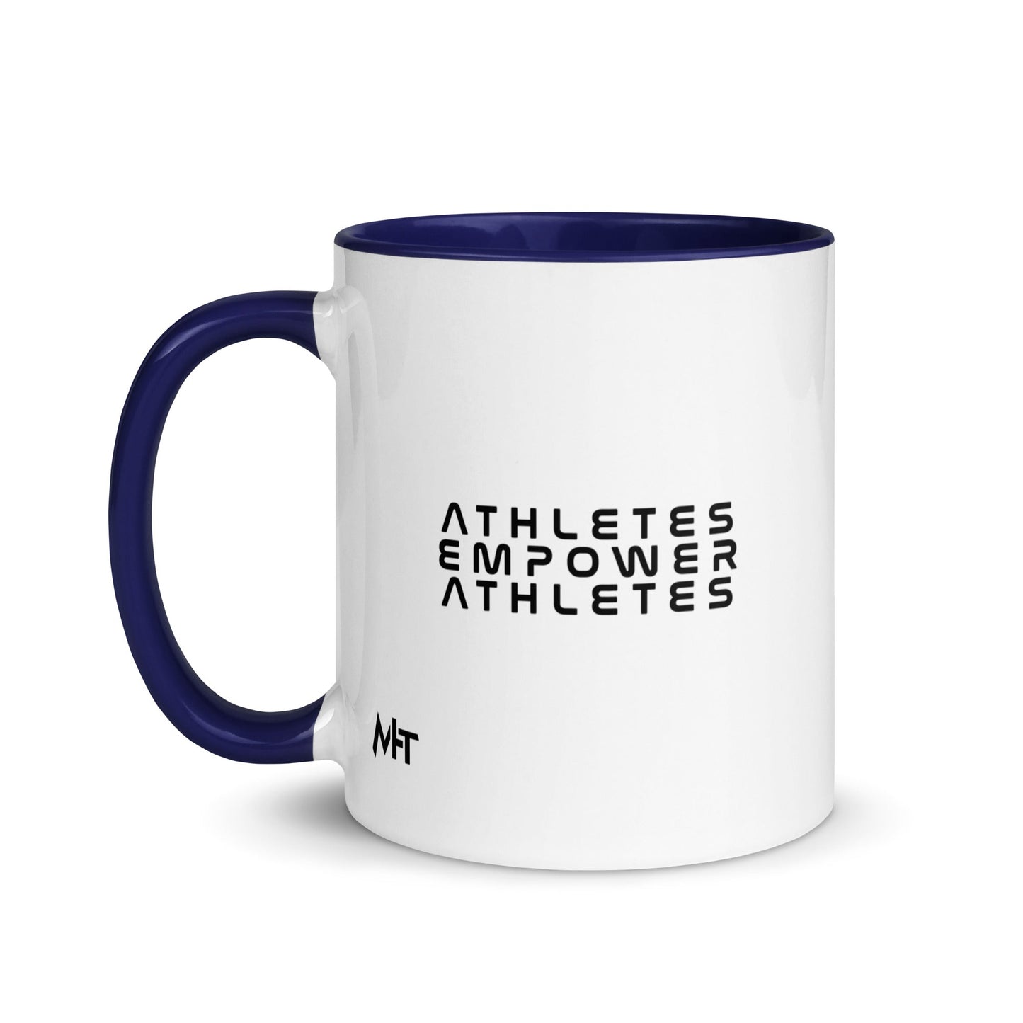 Athletes Empower Athletes - Mug with Color Inside by DarkByteGear
