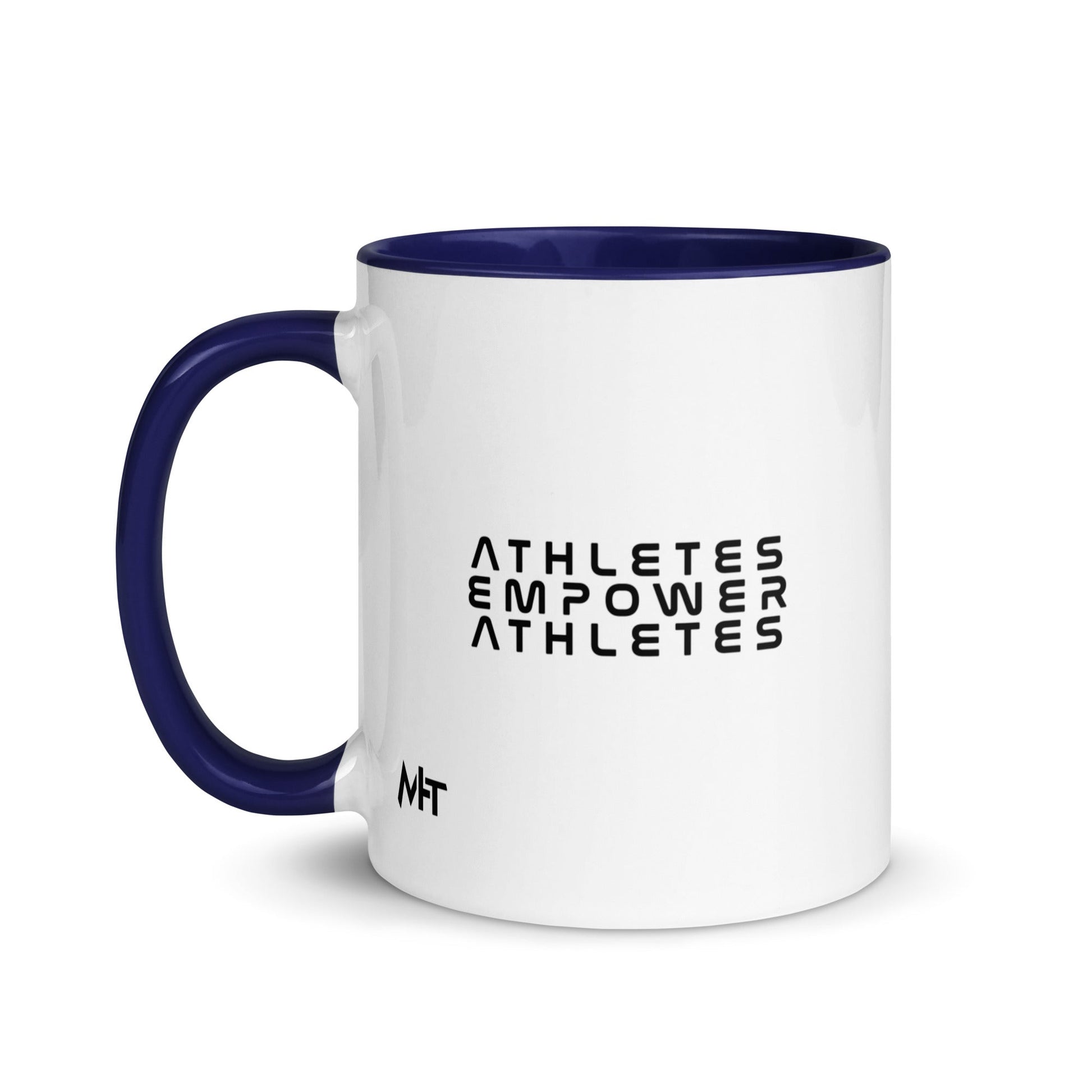 Athletes Empower Athletes - Mug with Color Inside by DarkByteGear