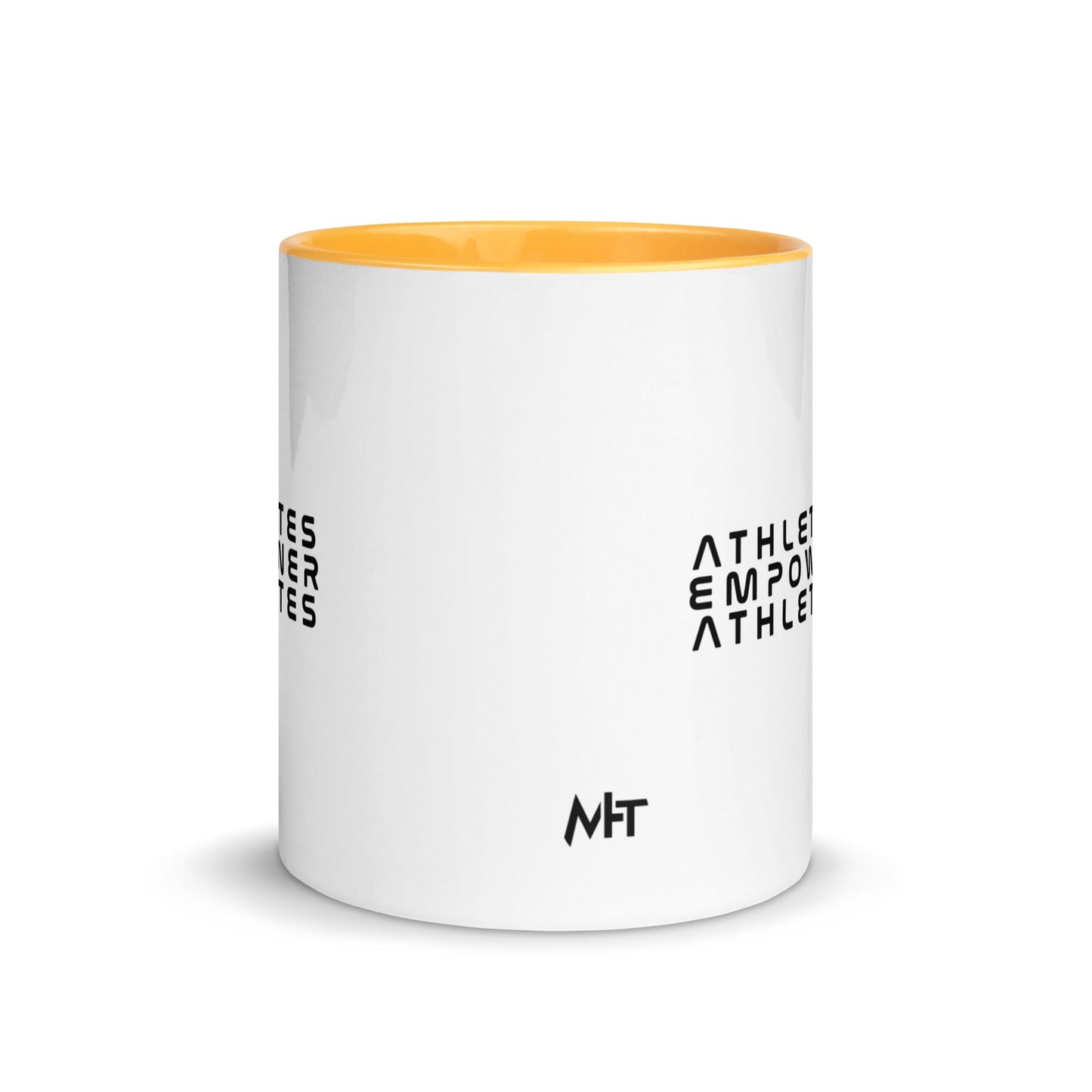 Athletes Empower Athletes - Mug with Color Inside by DarkByteGear