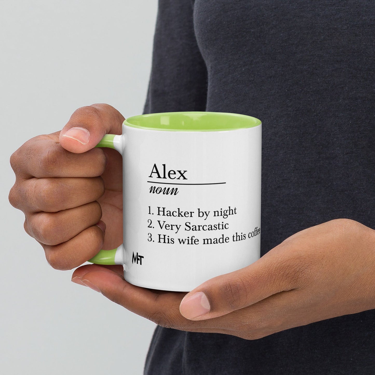 Personalized Name Definition Gifts Ideas - Mug with Color Inside by DarkByteGear