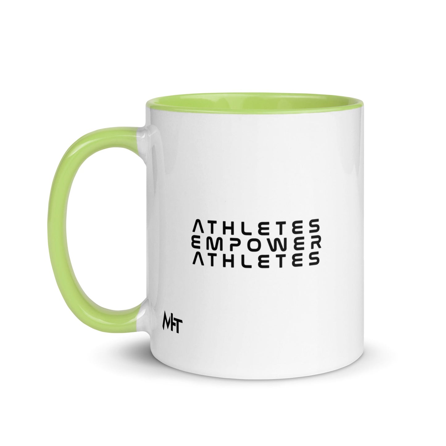 Athletes Empower Athletes - Mug with Color Inside by DarkByteGear
