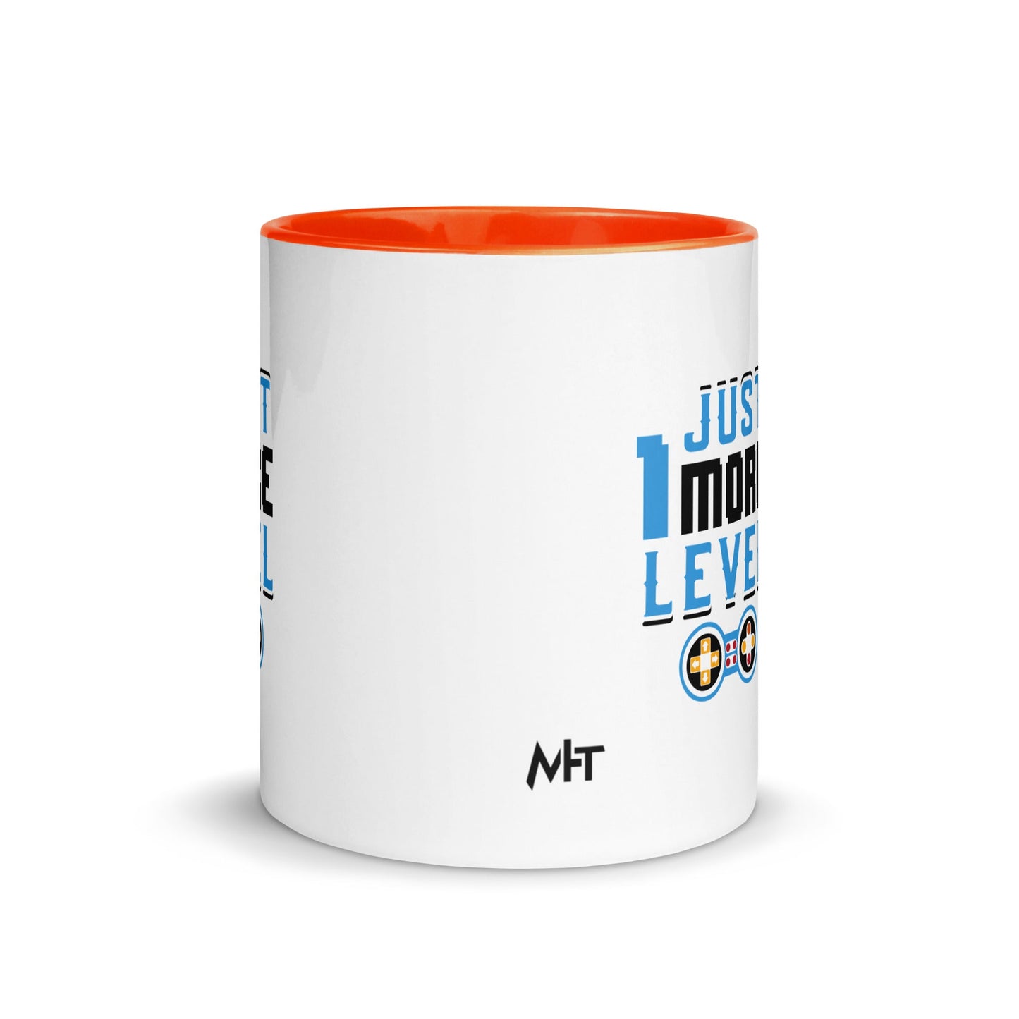 Just 1 More Level in Dark Text - Mug with Color Inside by DarkByteGear