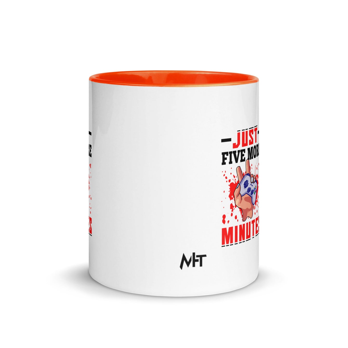 Just 5 more Minutes Rima in Dark Text - Mug with Color Inside by DarkByteGear