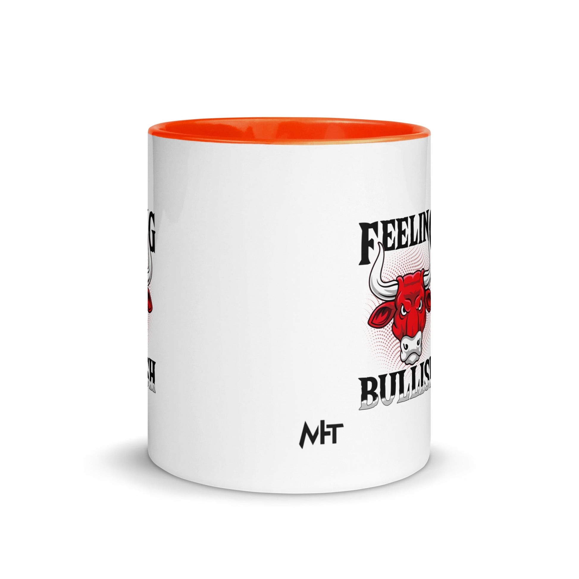 Feeling Bullish in Dark Text - Mug with Color Inside by DarkByteGear