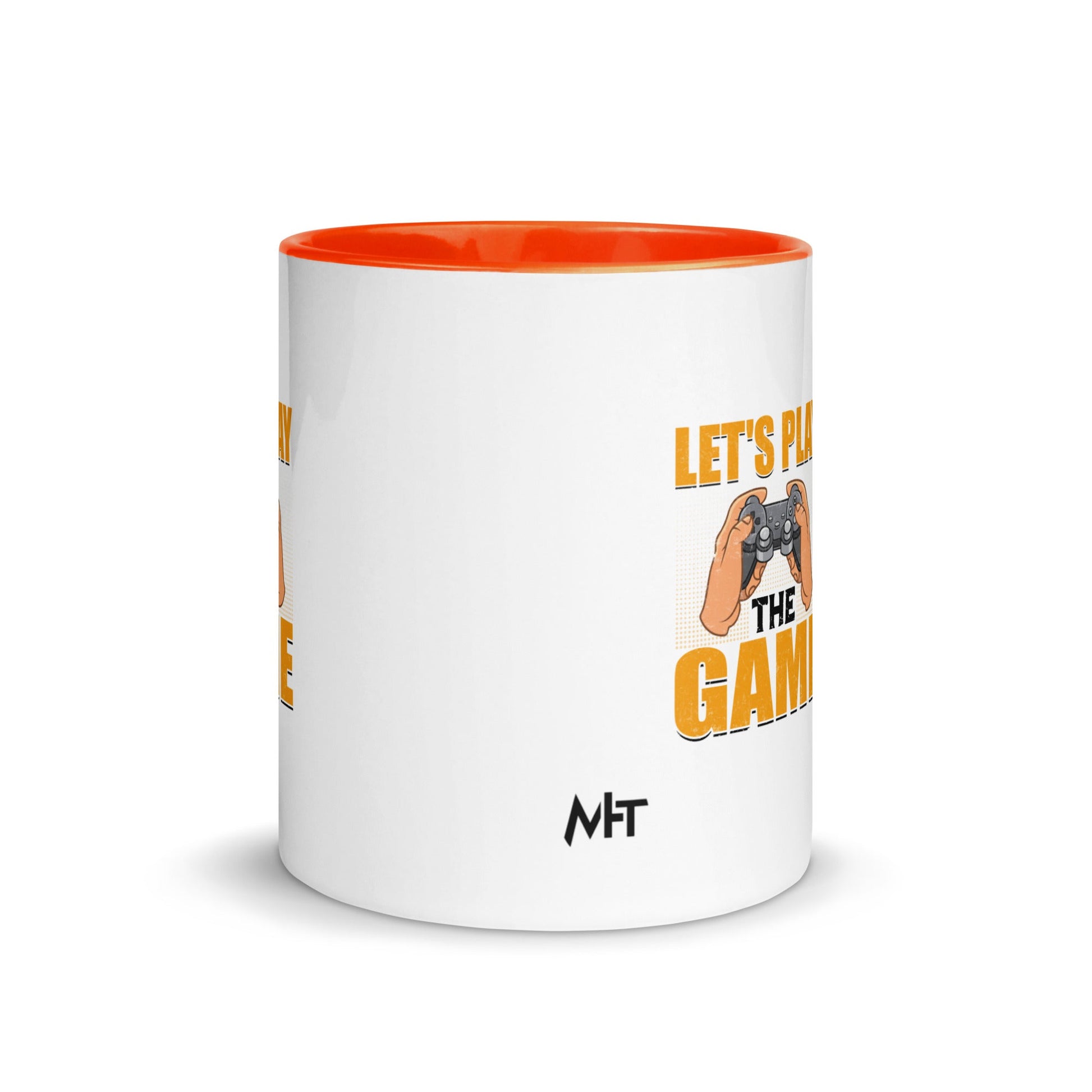 Let's Play the Game in Dark Text - Mug with Color Inside by DarkByteGear