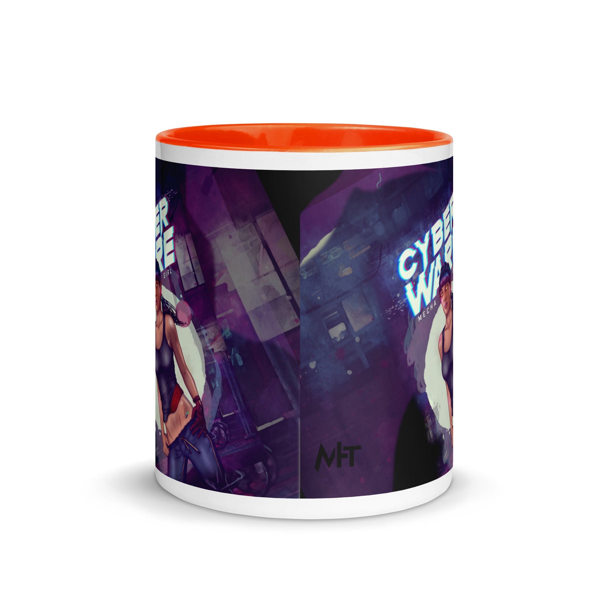 Cyberware Mecha Girl - Mug with Color Inside by DarkByteGear