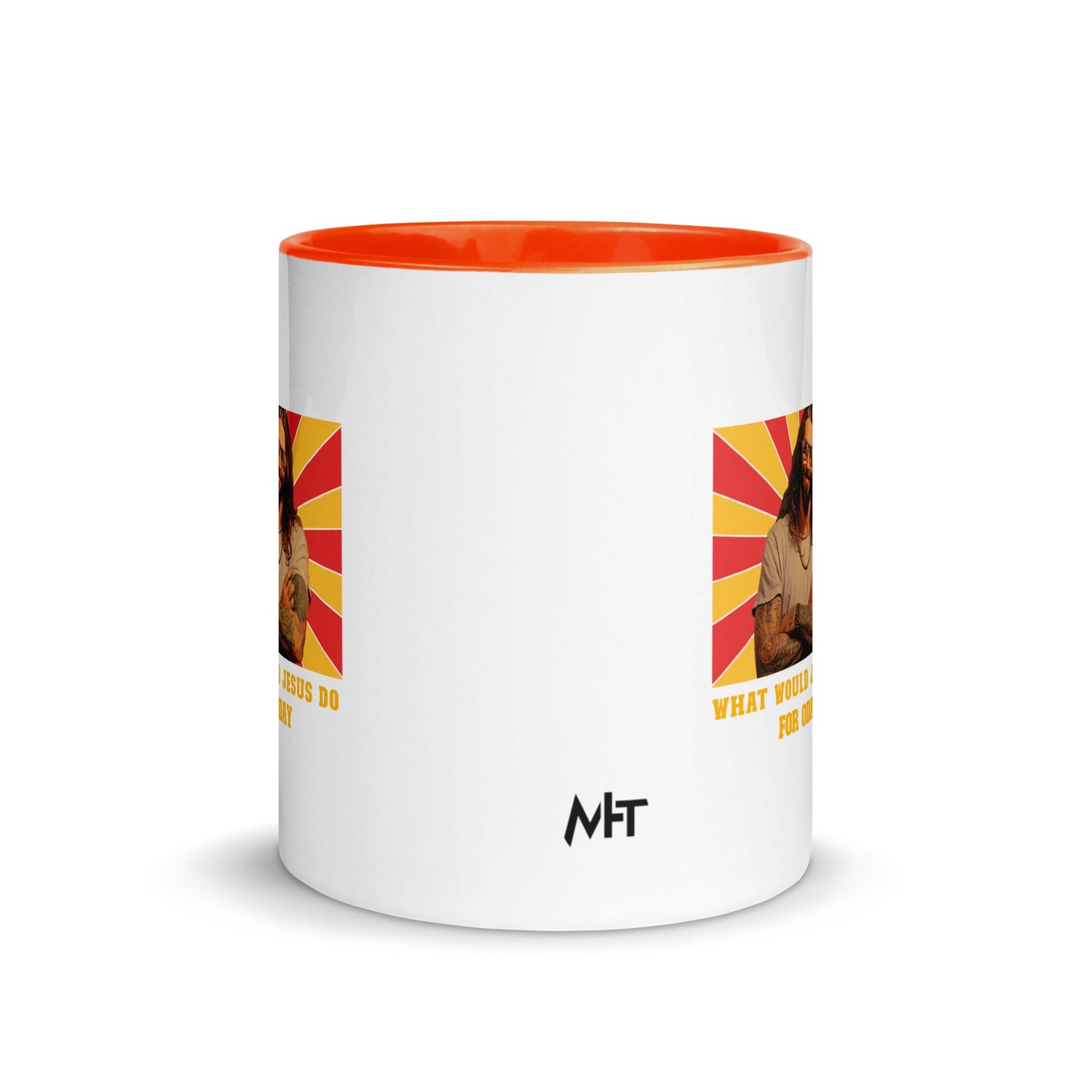 What would Jesus do for 0day v1 - Mug with Color Inside by DarkByteGear