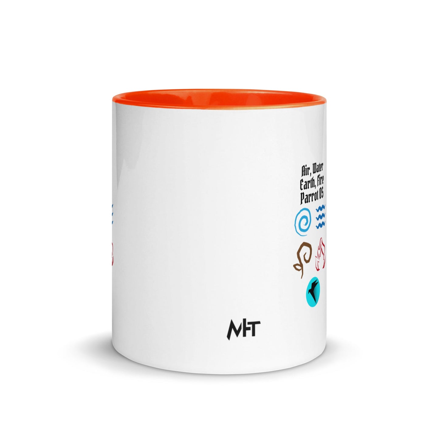 Air, Water, Earth, Fire, Parrot OS - Mug with Color Inside by DarkByteGear