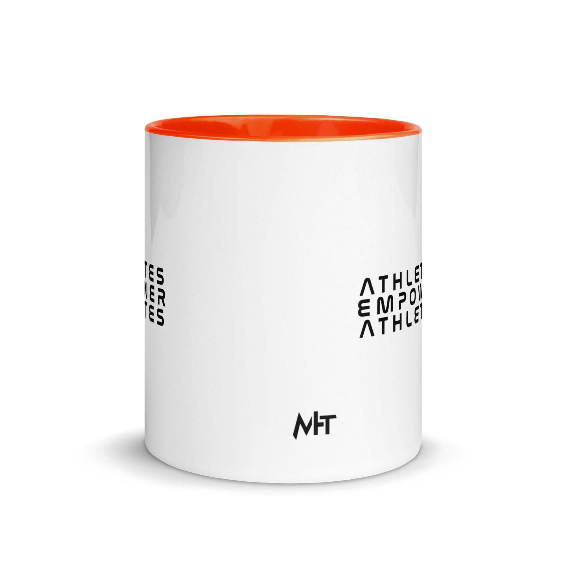 Athletes Empower Athletes - Mug with Color Inside by DarkByteGear