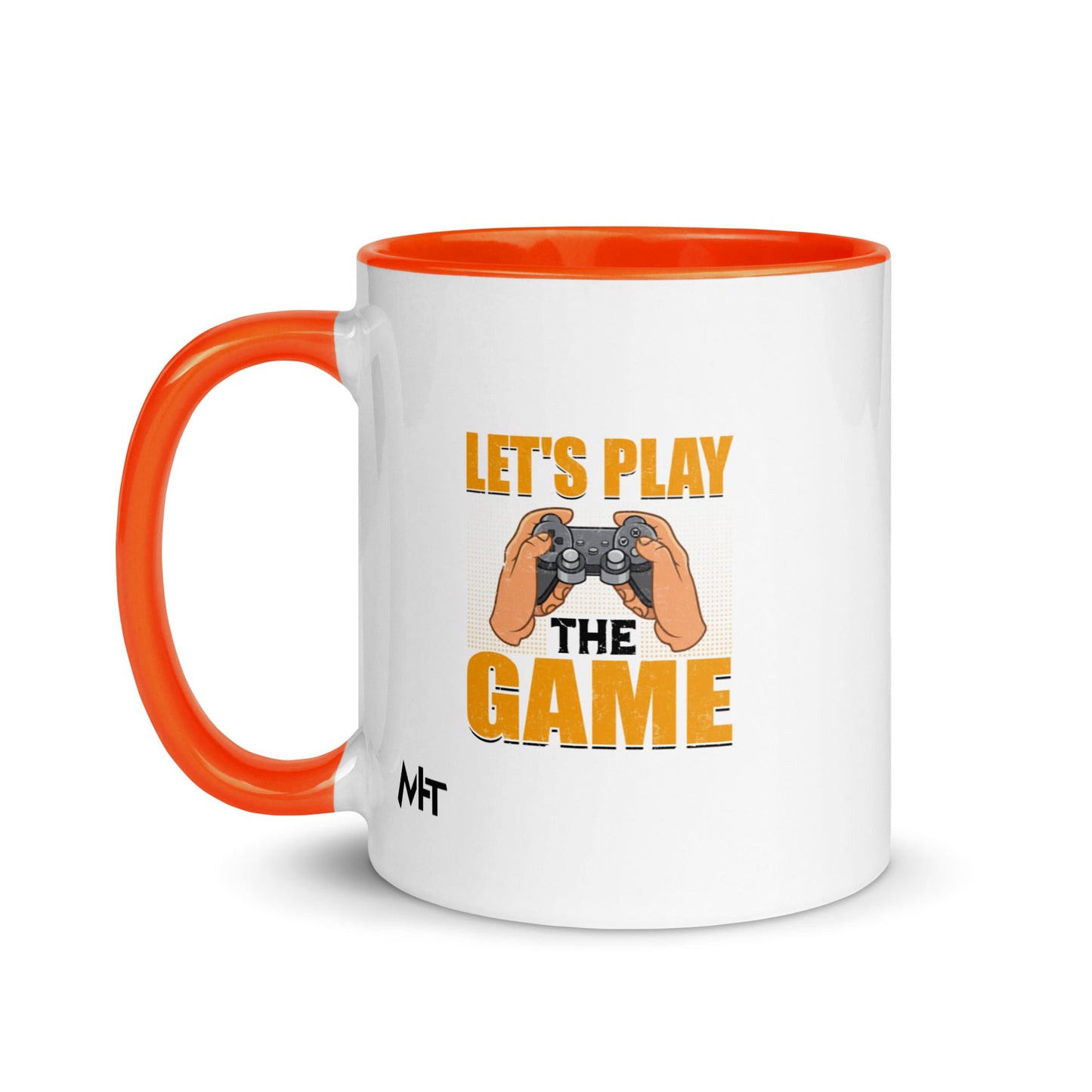 Let's Play the Game in Dark Text - Mug with Color Inside by DarkByteGear