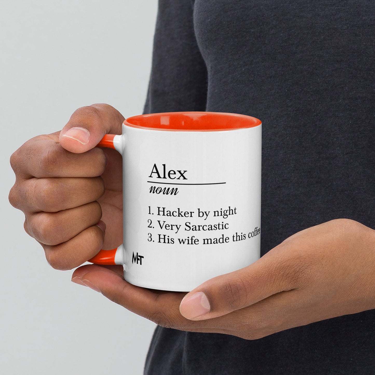 Personalized Name Definition Gifts Ideas - Mug with Color Inside by DarkByteGear