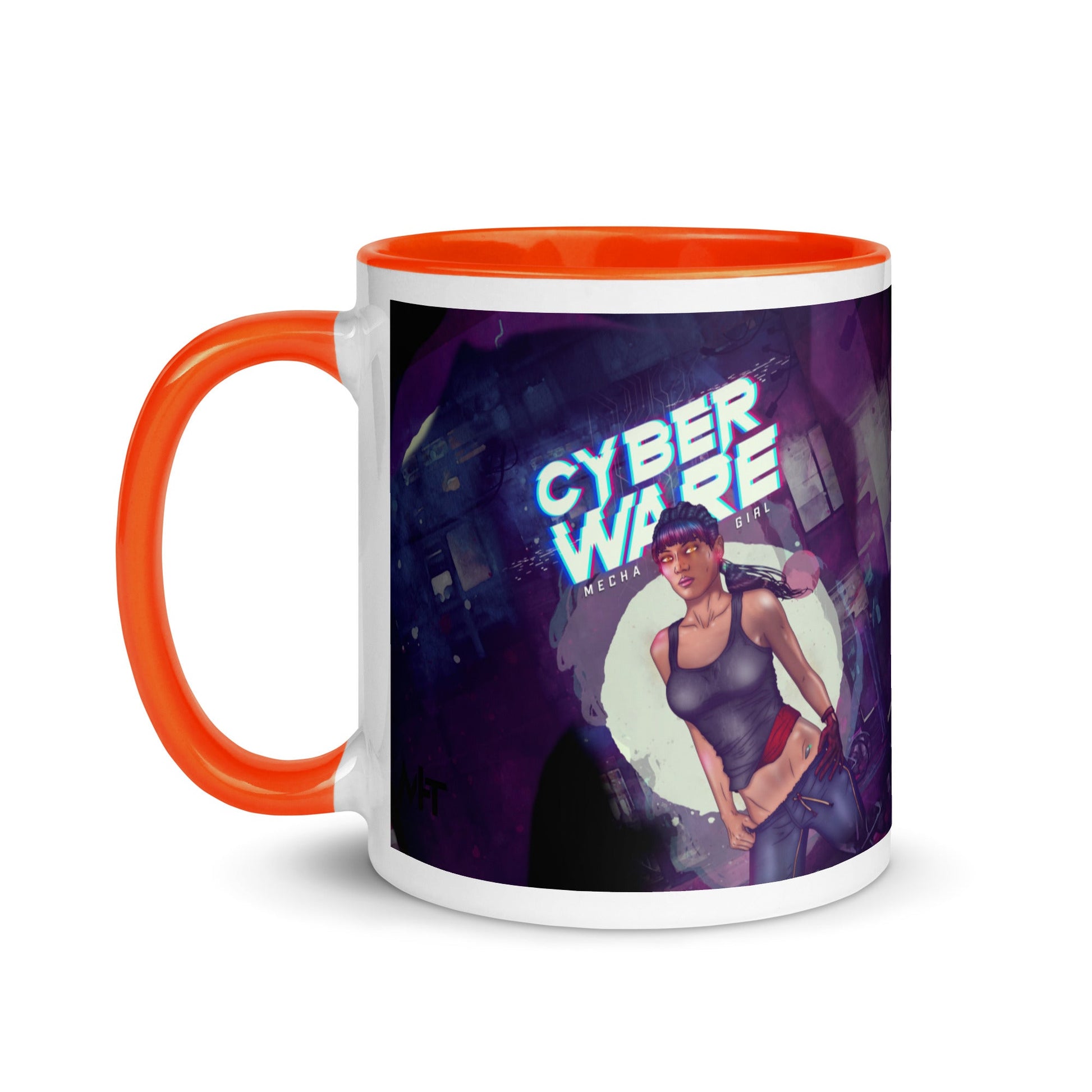 Cyberware Mecha Girl - Mug with Color Inside by DarkByteGear