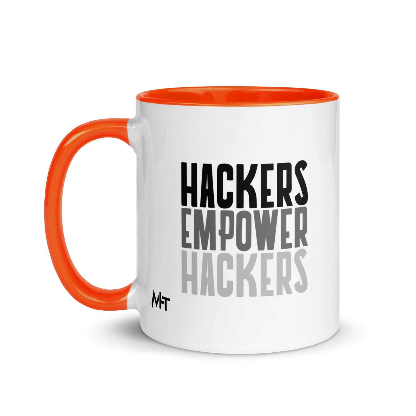 Hackers Empower Hackers - Mug with Color Inside by DarkByteGear