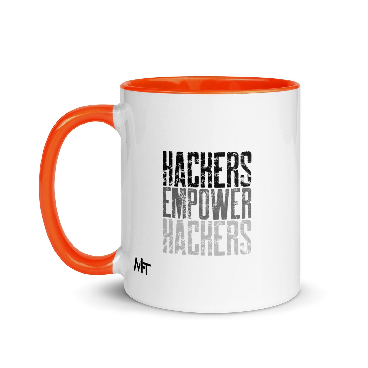 Hackers Empower Hackers V1 - Mug with Color Inside by DarkByteGear