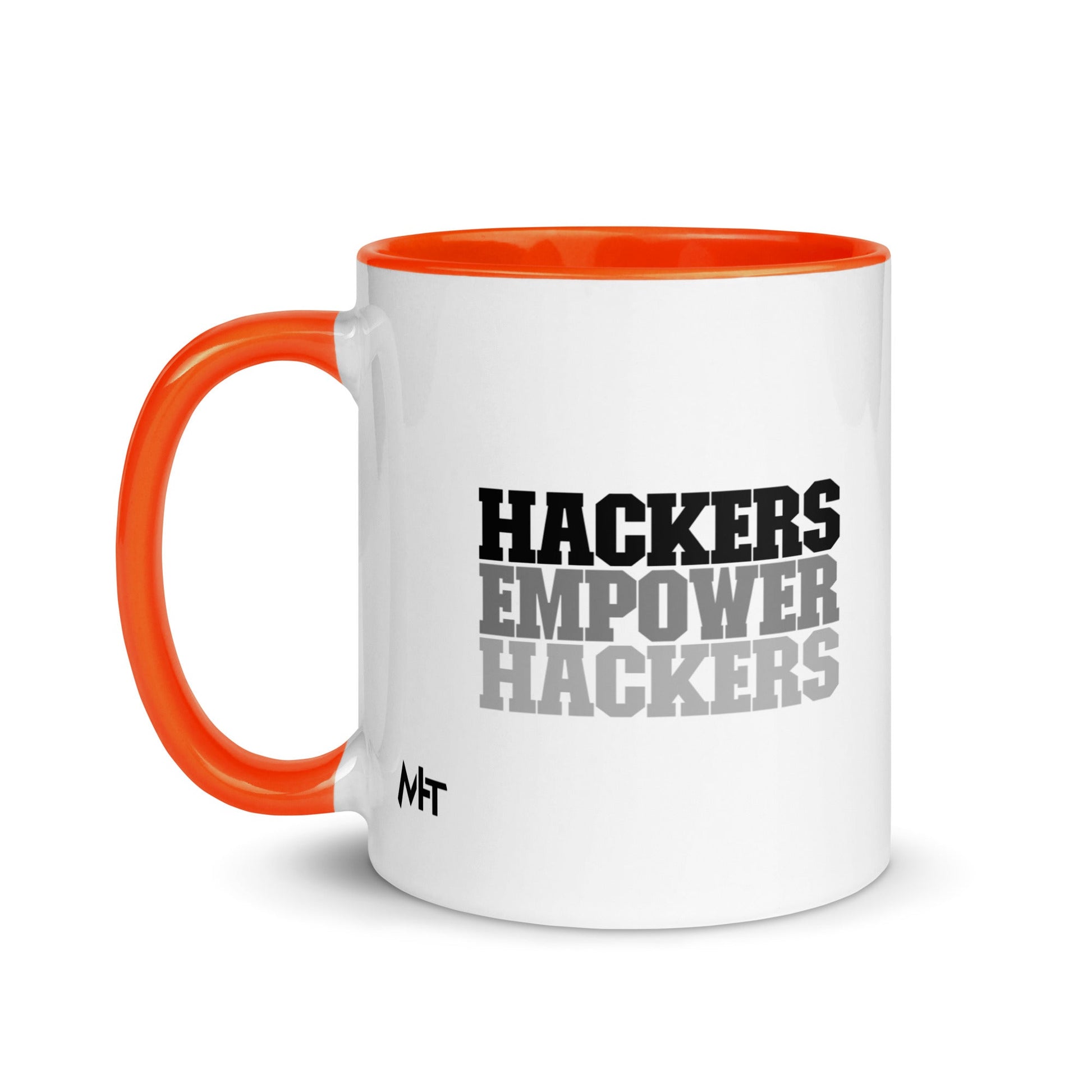 Hackers Empower Hackers V2 - Mug with Color Inside by DarkByteGear