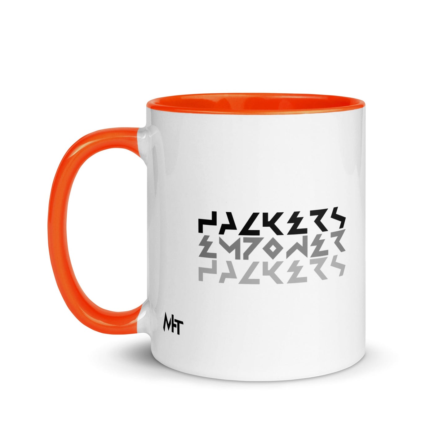Hackers Empower Hackers V4 - Mug with Color Inside by DarkByteGear