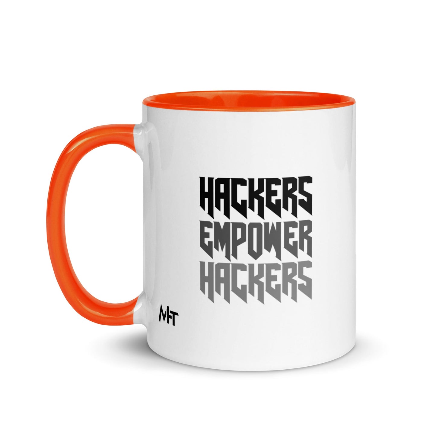 Hackers Empower Hackers V4 - Mug with Color Inside by DarkByteGear