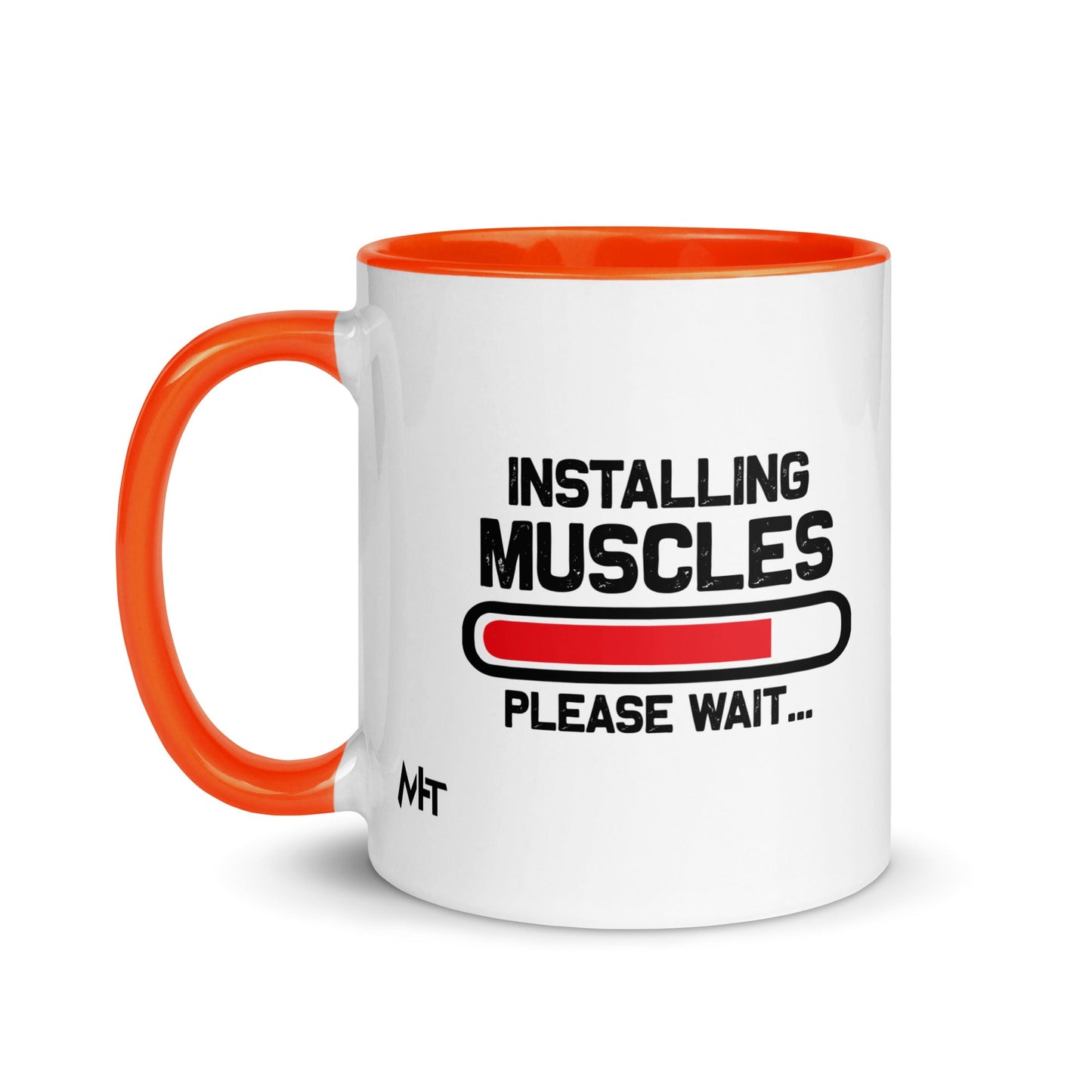 Installing Muscles Please Wait.... - Mug with Color Inside by DarkByteGear