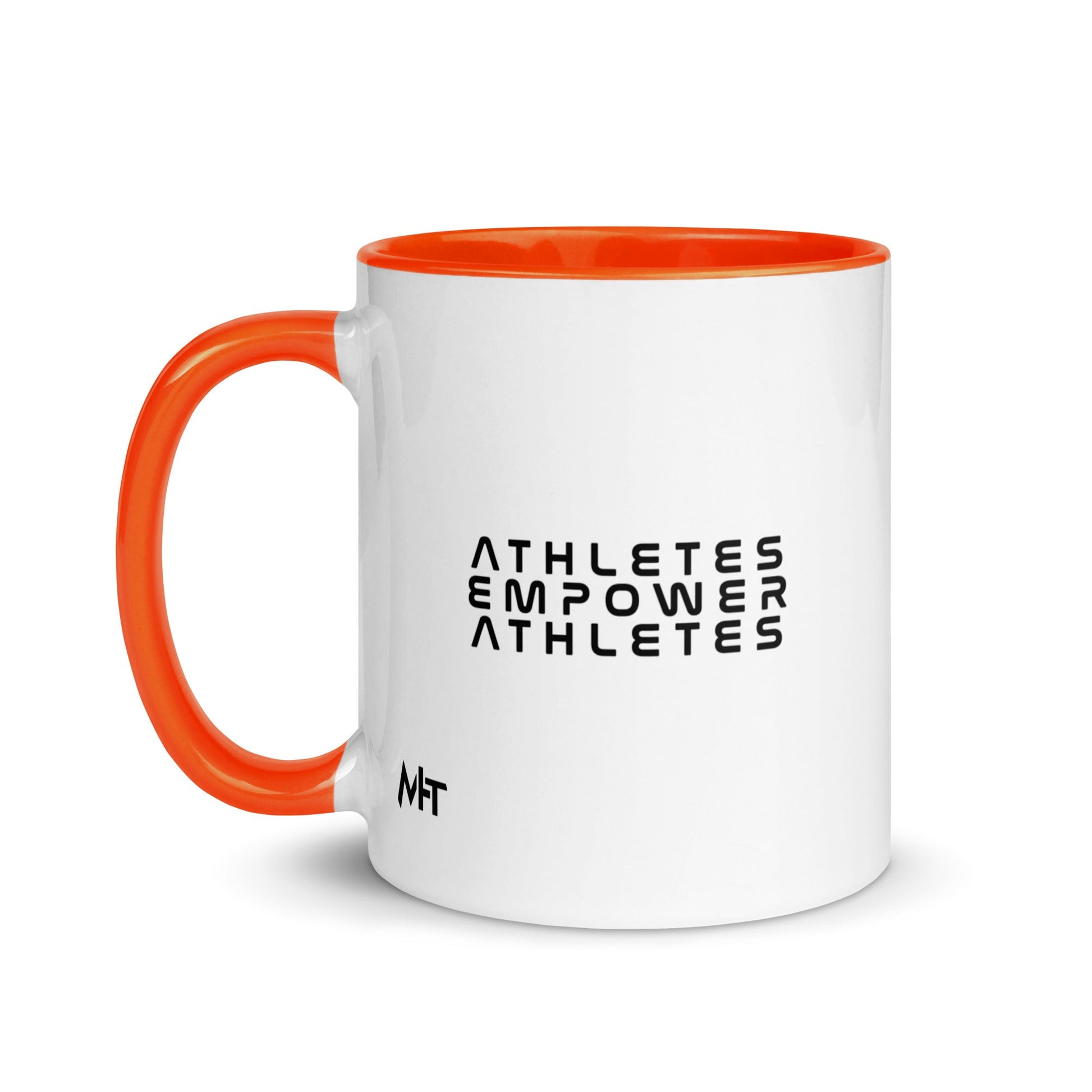 Athletes Empower Athletes - Mug with Color Inside by DarkByteGear