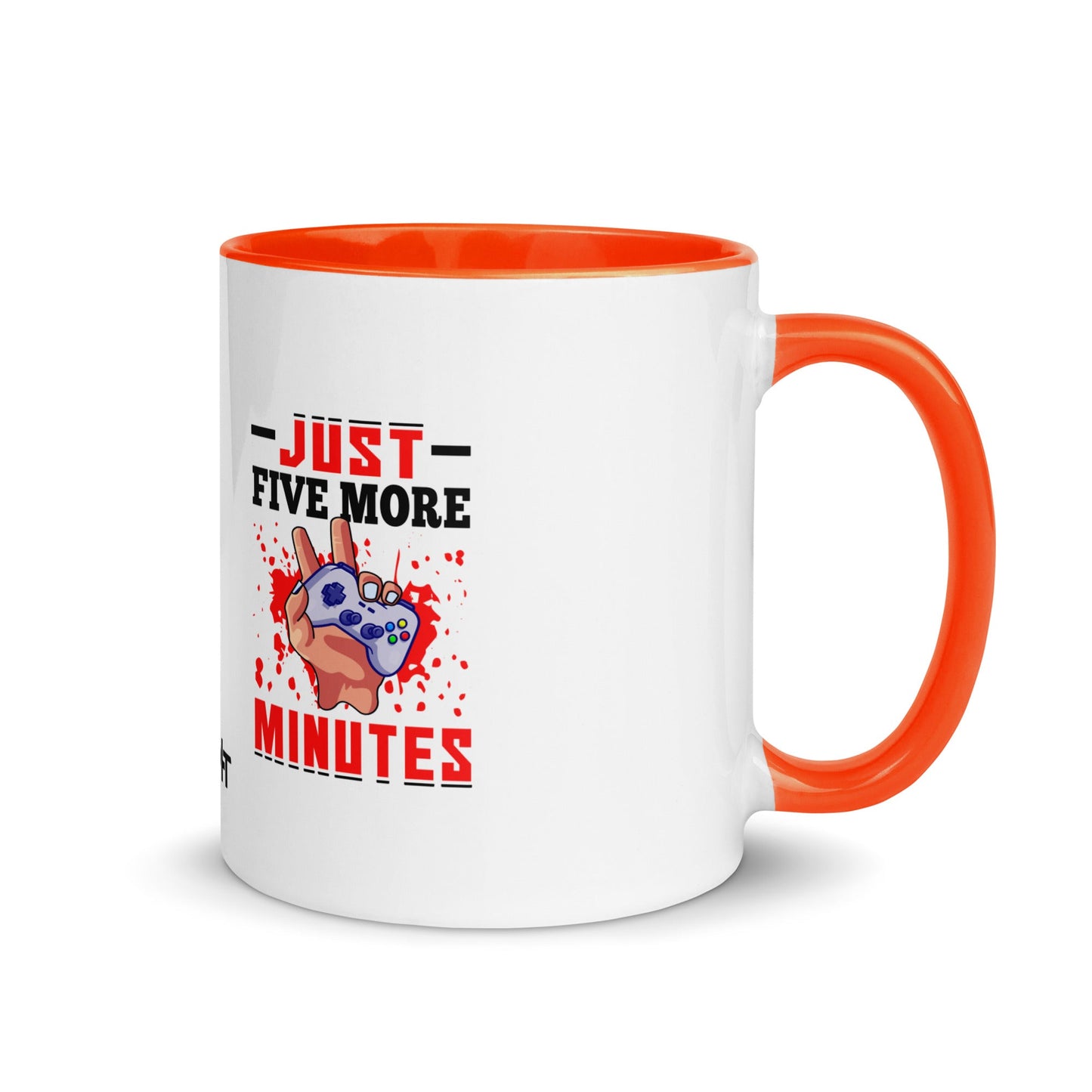 Just 5 more Minutes Rima in Dark Text - Mug with Color Inside by DarkByteGear