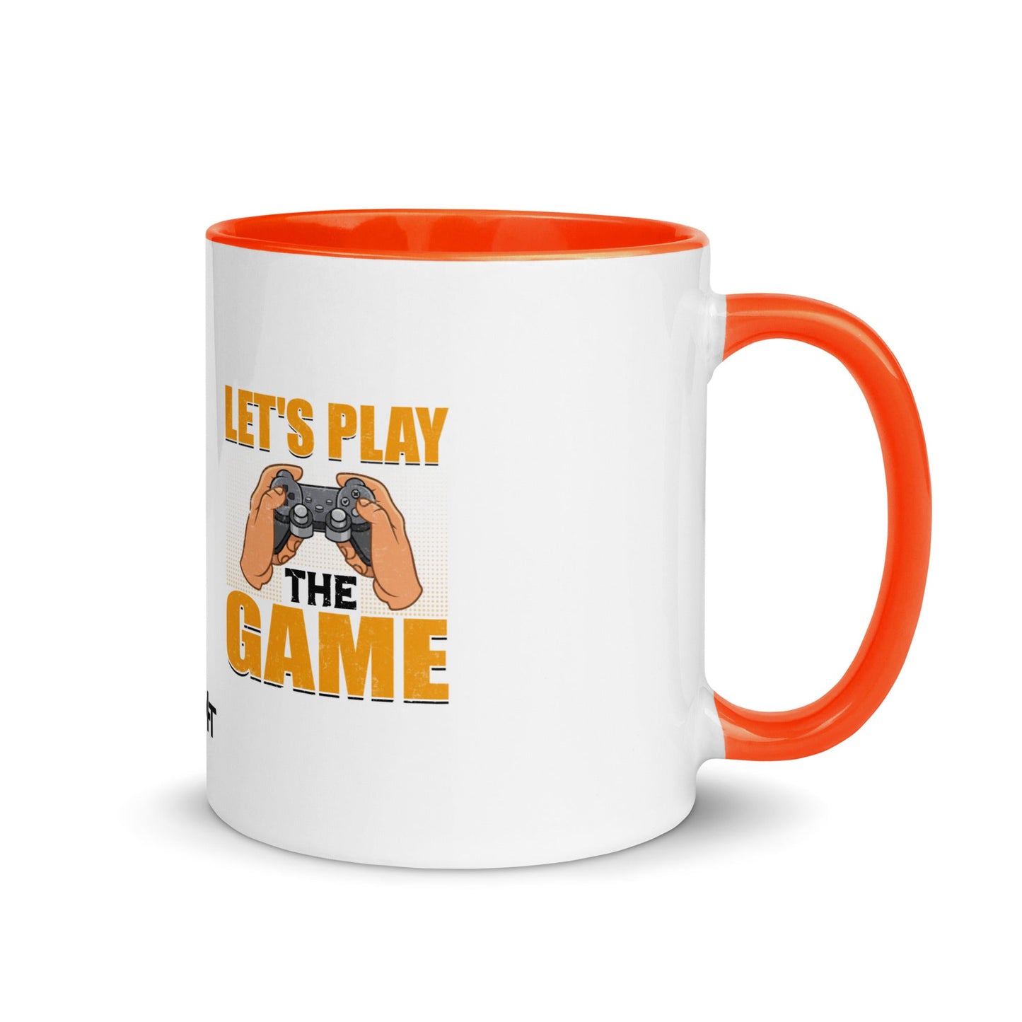 Let's Play the Game in Dark Text - Mug with Color Inside by DarkByteGear