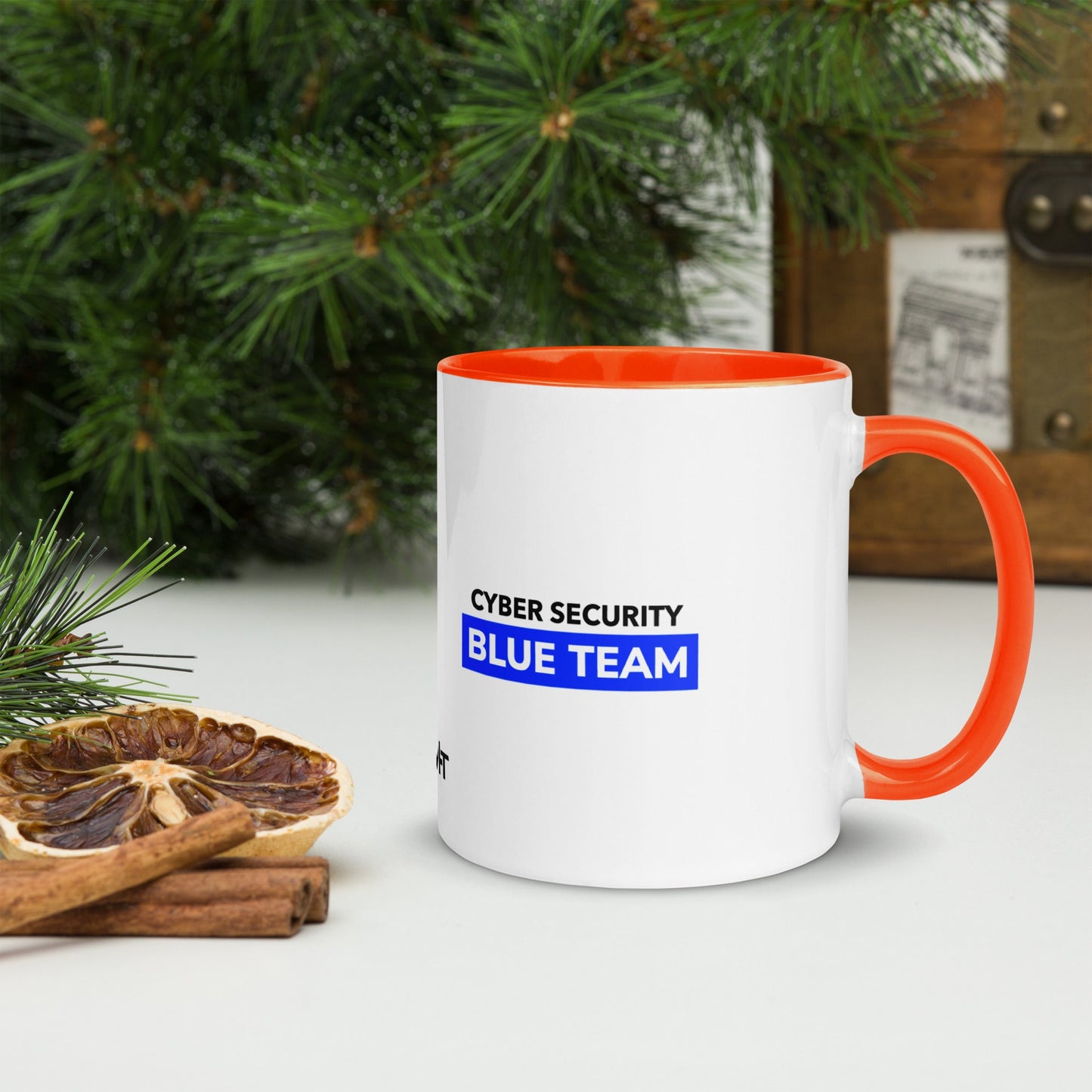 Cyber Security Blue Team V11 - Mug with Color Inside by DarkByteGear