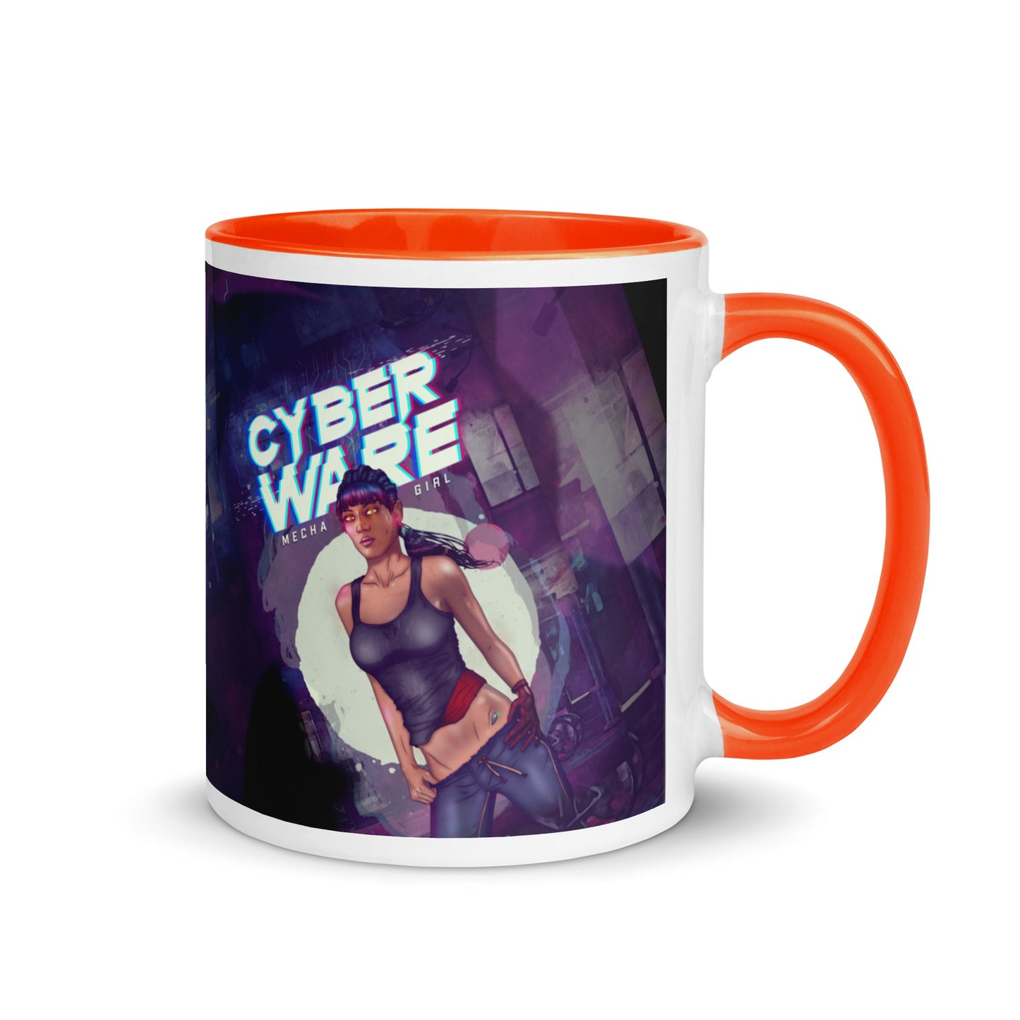 Cyberware Mecha Girl - Mug with Color Inside by DarkByteGear