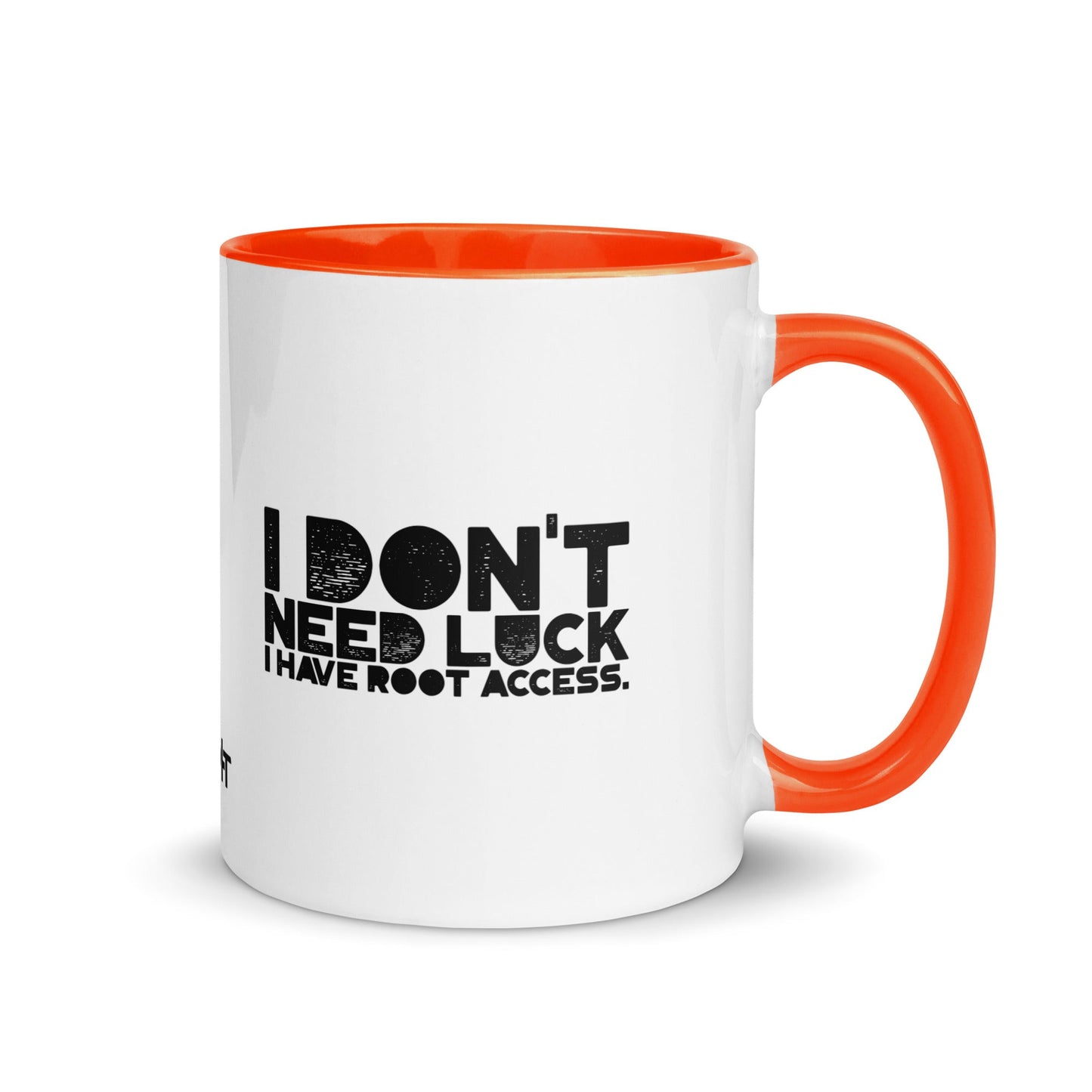I Don't Need Luck: I Have Root Access - Mug with Color Inside by DarkByteGear