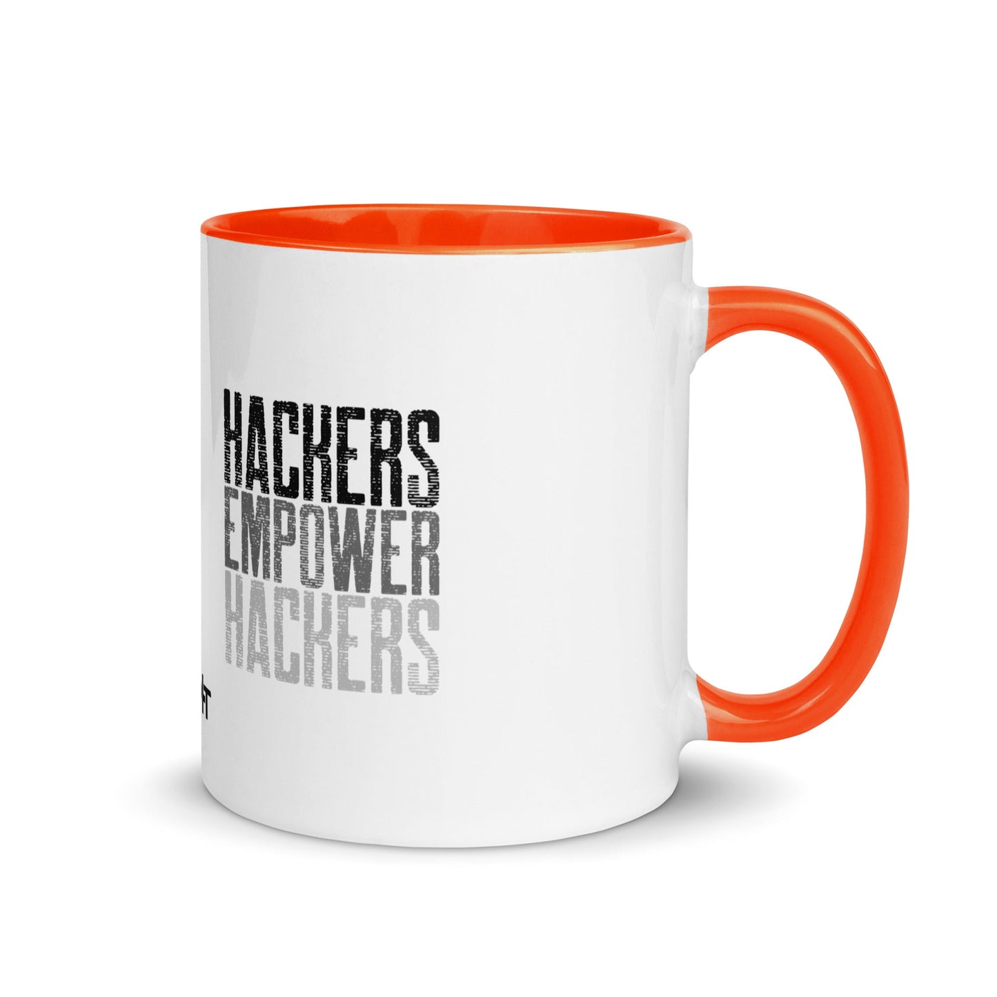Hackers Empower Hackers V1 - Mug with Color Inside by DarkByteGear