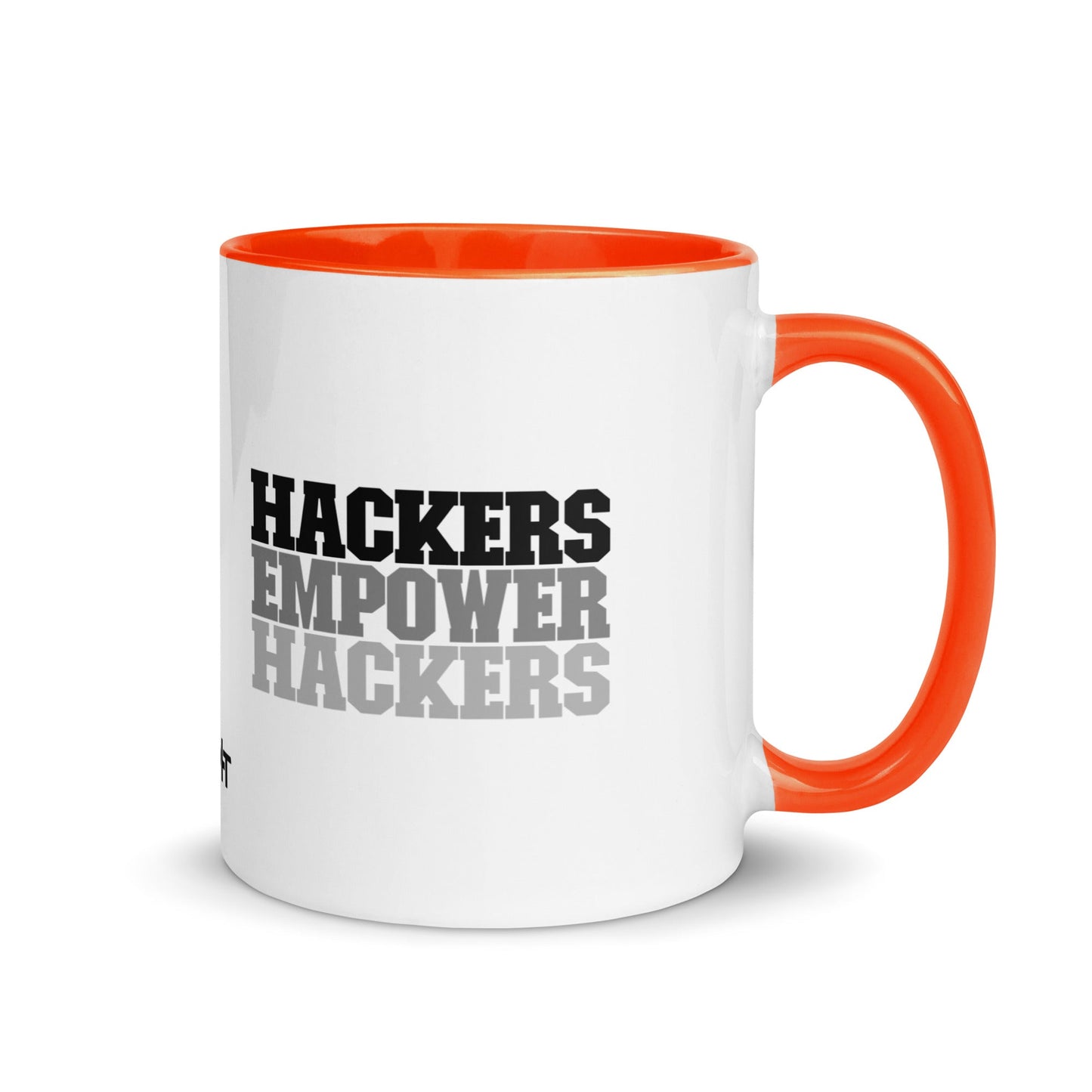 Hackers Empower Hackers V2 - Mug with Color Inside by DarkByteGear