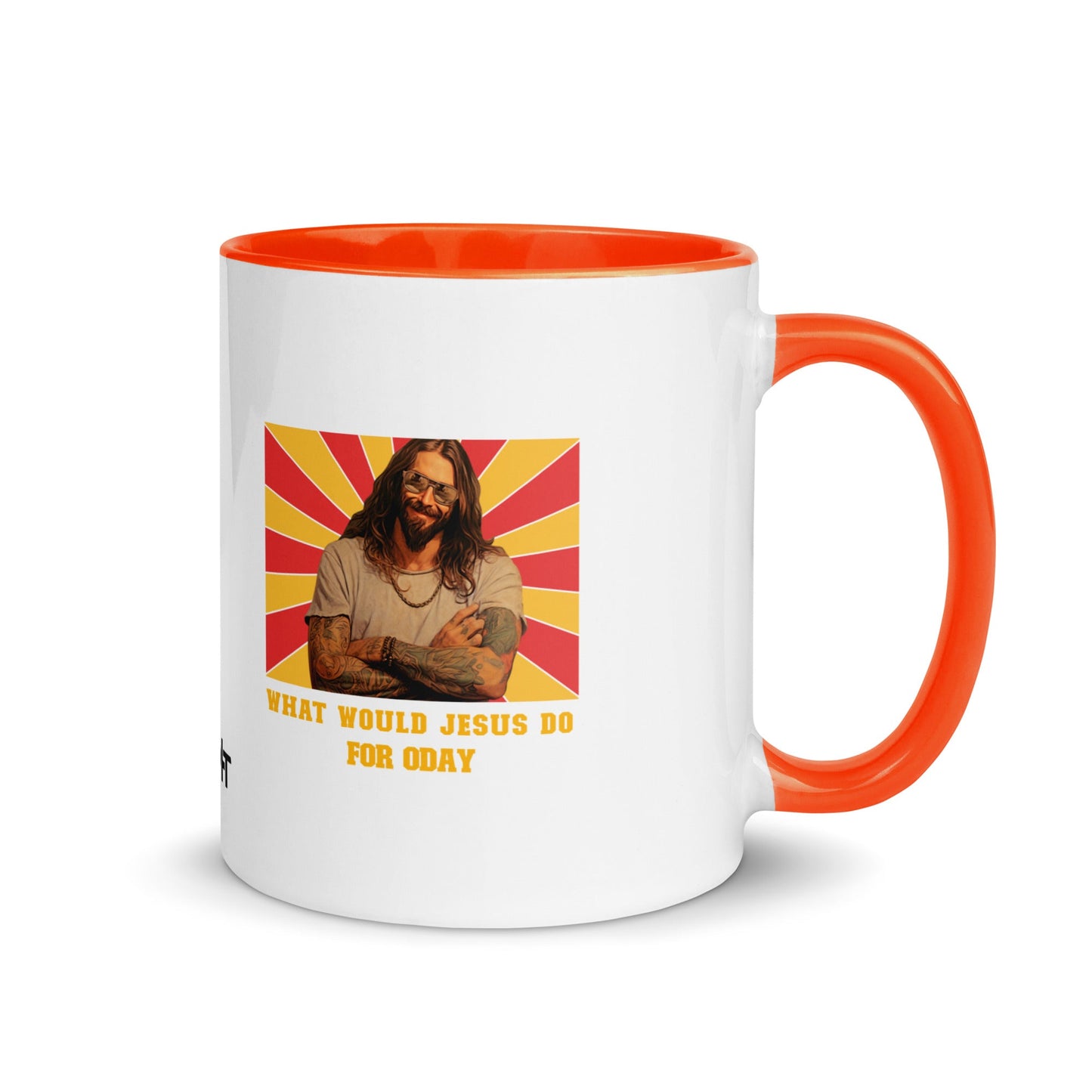 What would Jesus do for 0day v1 - Mug with Color Inside by DarkByteGear