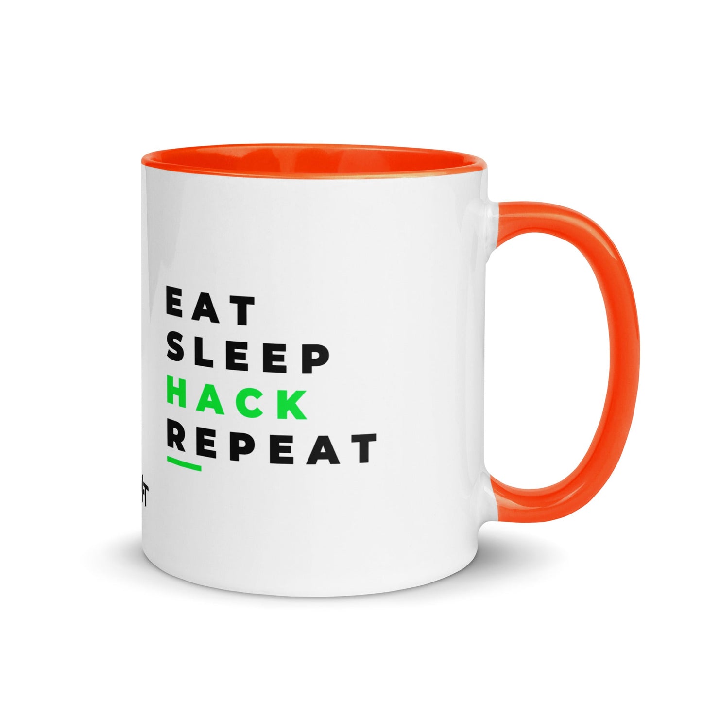 Eat, Sleep, Hack, Repeat V2 - Mug with Color Inside by DarkByteGear