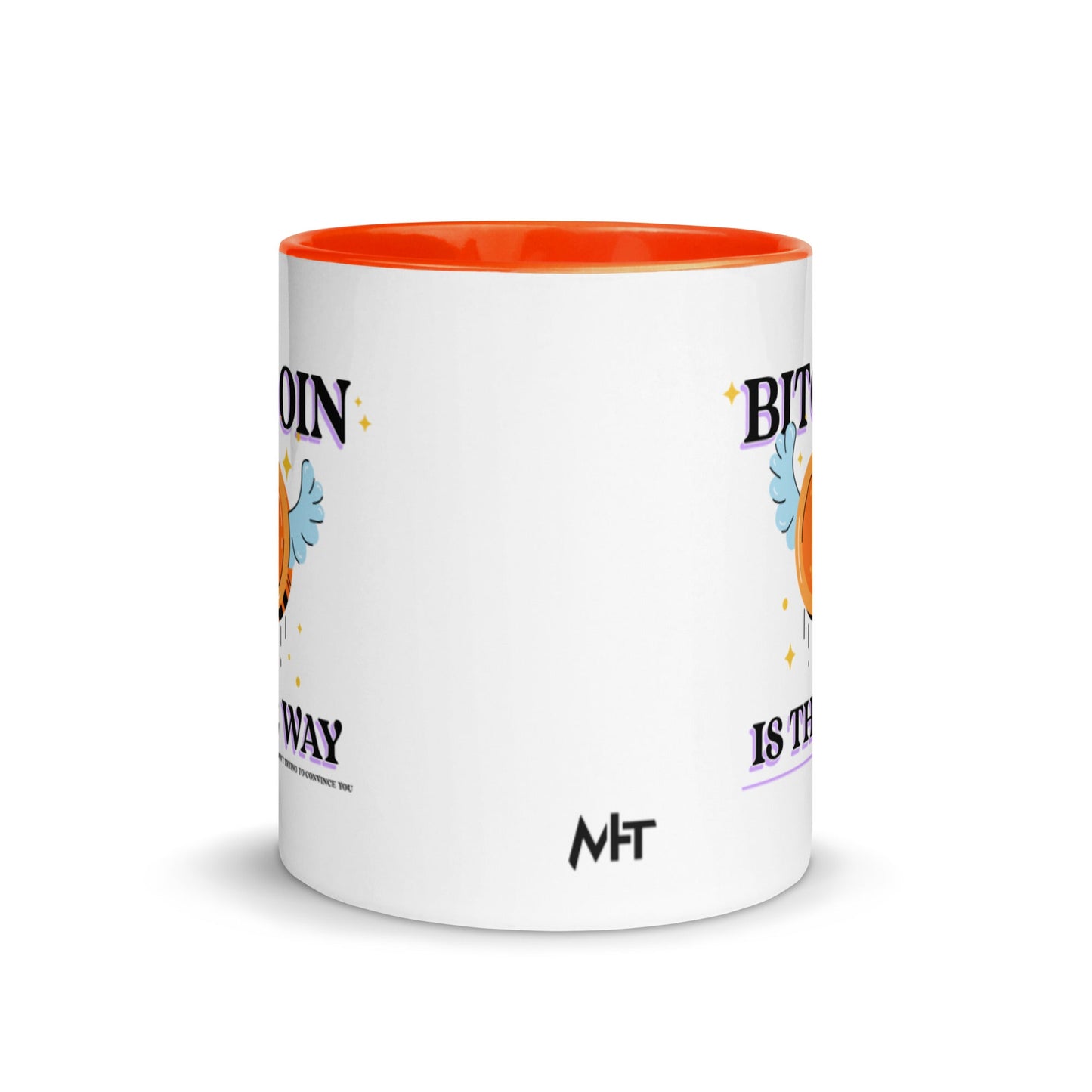 Bitcoin is the way - Mug with Color Inside by DarkByteGear