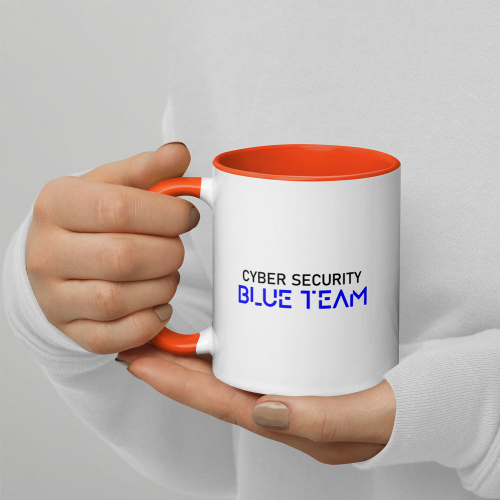 Cybersecurity Blue Team v4 - Mug with Color Inside by DarkByteGear