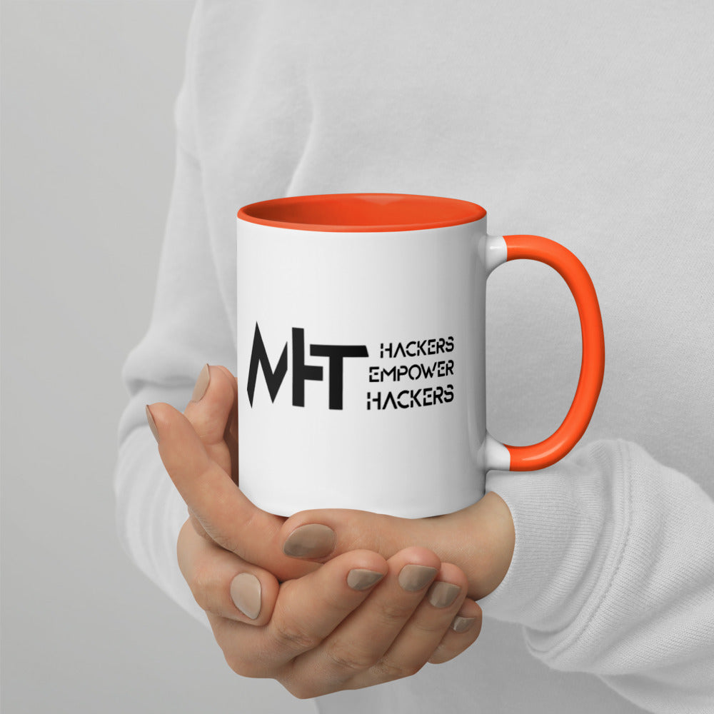 MHT - Hackers Empower Hackers - Mug with Color Inside by DarkByteGear