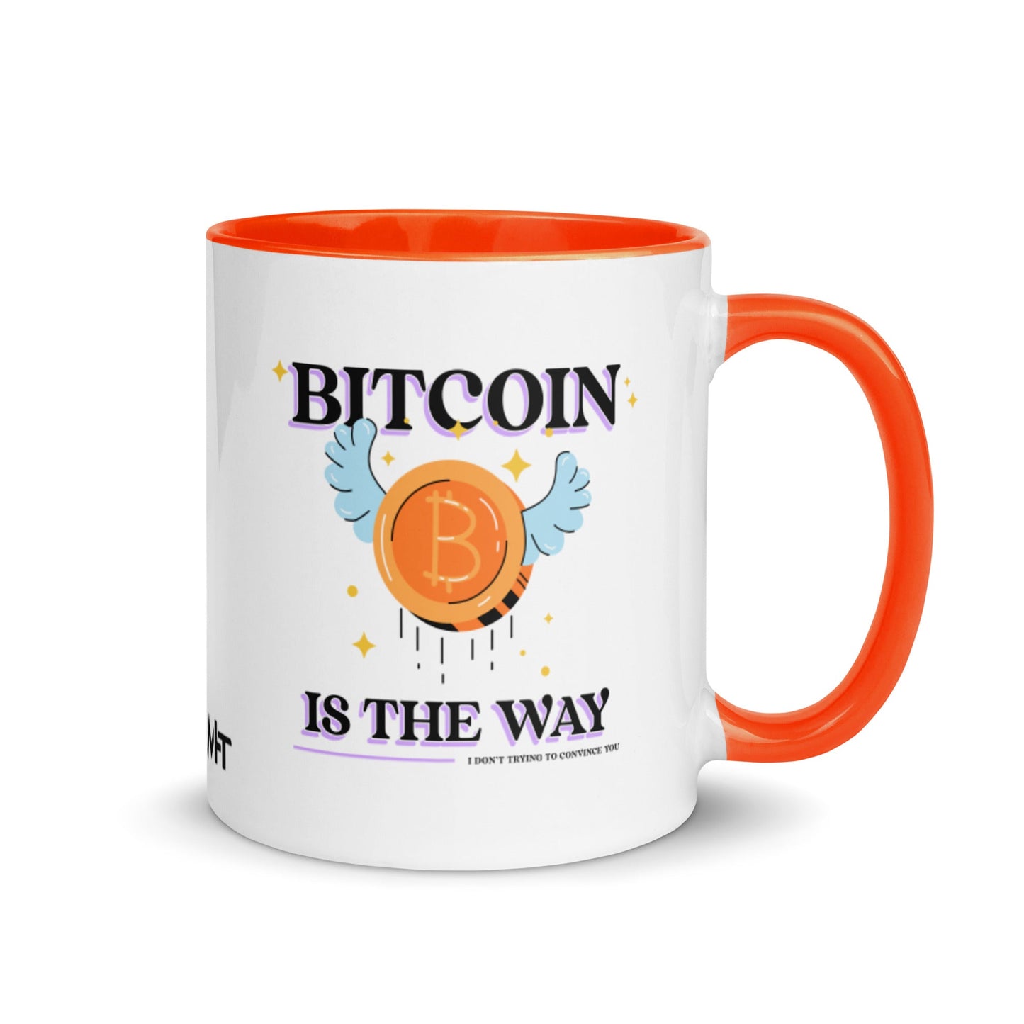Bitcoin is the way - Mug with Color Inside by DarkByteGear