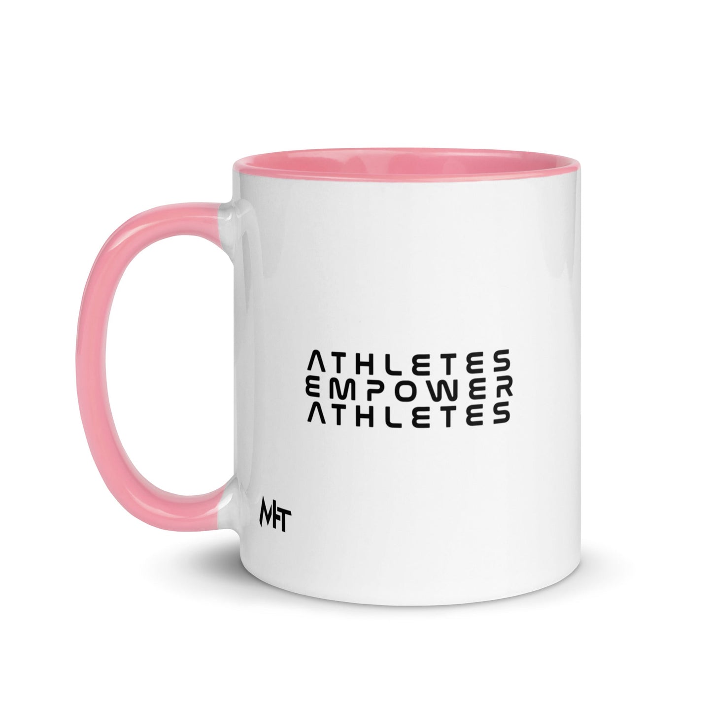 Athletes Empower Athletes - Mug with Color Inside by DarkByteGear