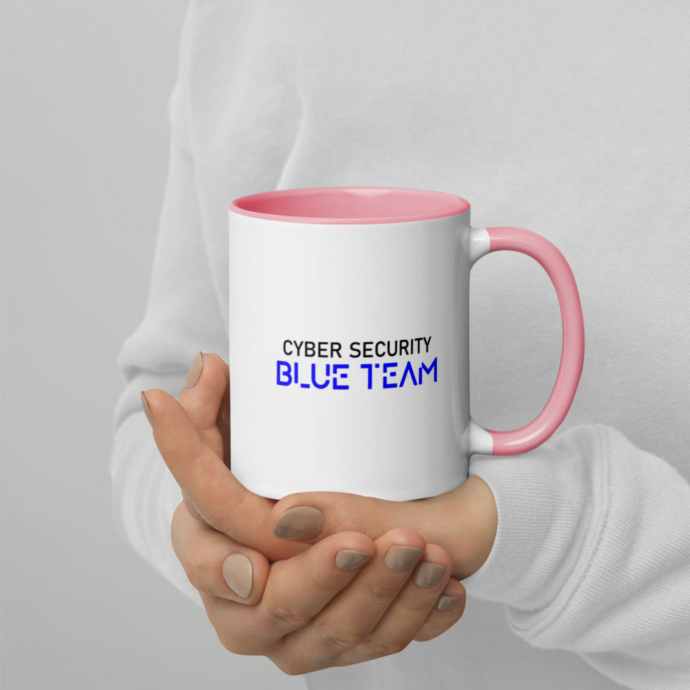 Cybersecurity Blue Team v4 - Mug with Color Inside by DarkByteGear
