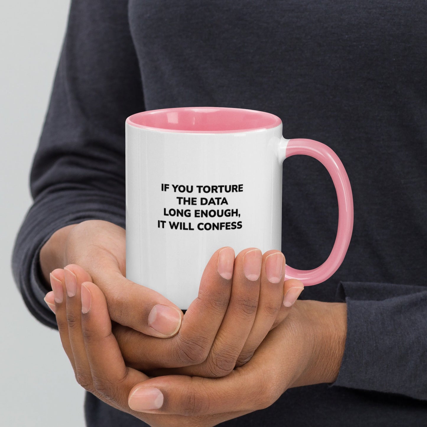 If you torture the data - Mug with Color Inside by DarkByteGear
