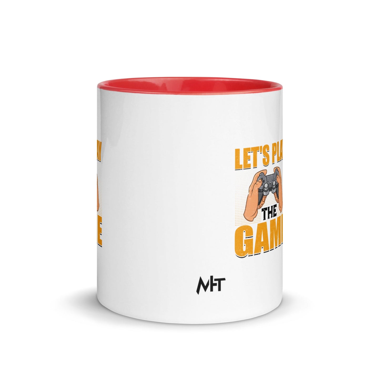 Let's Play the Game in Dark Text - Mug with Color Inside by DarkByteGear