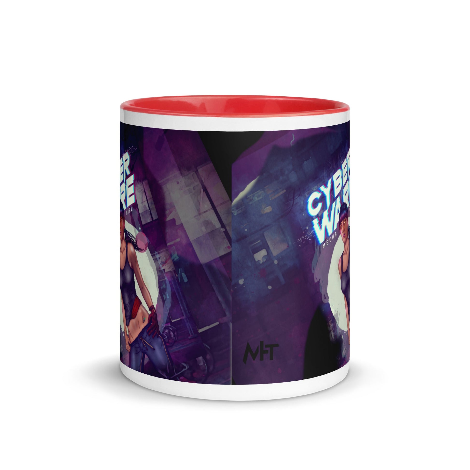 Cyberware Mecha Girl - Mug with Color Inside by DarkByteGear