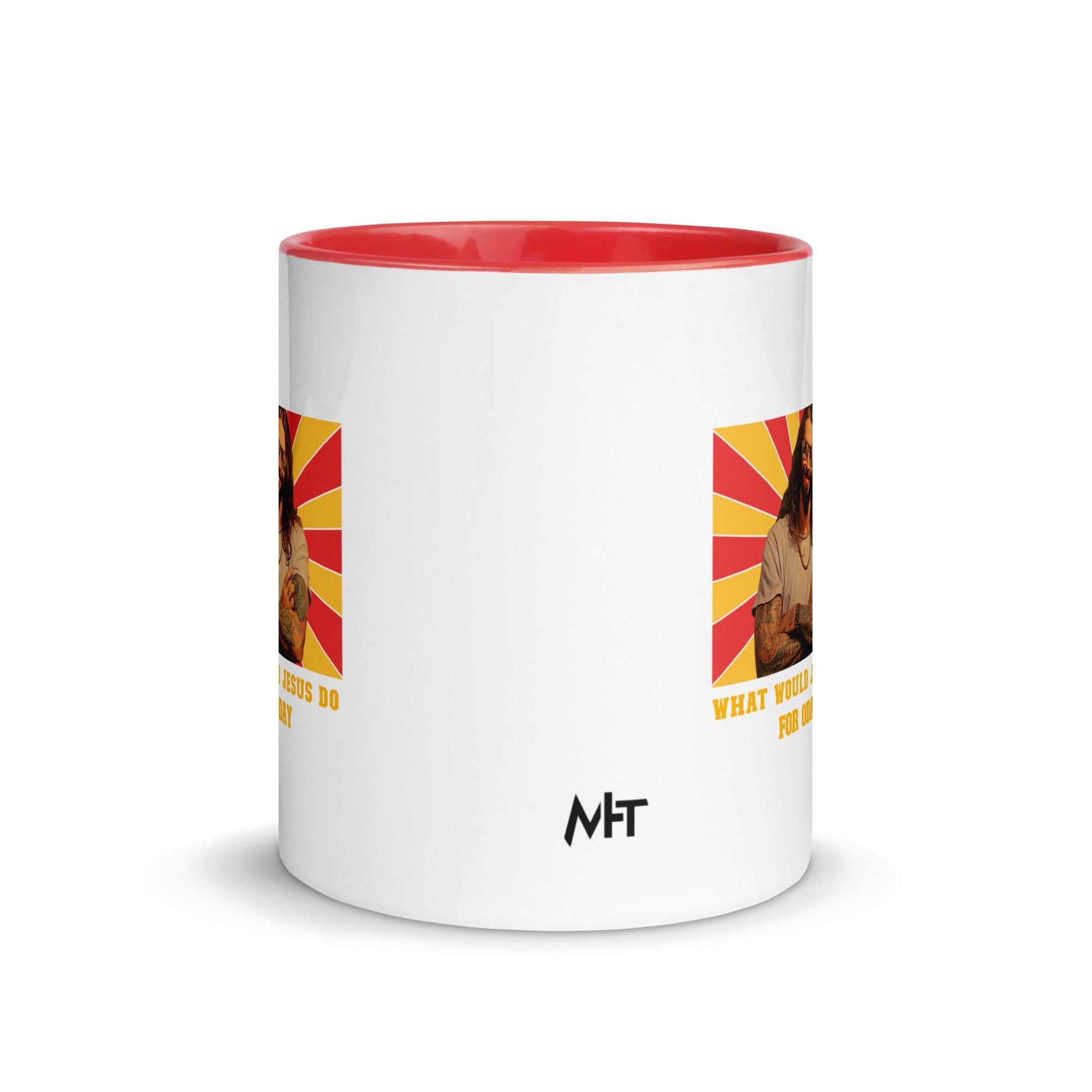 What would Jesus do for 0day v1 - Mug with Color Inside by DarkByteGear