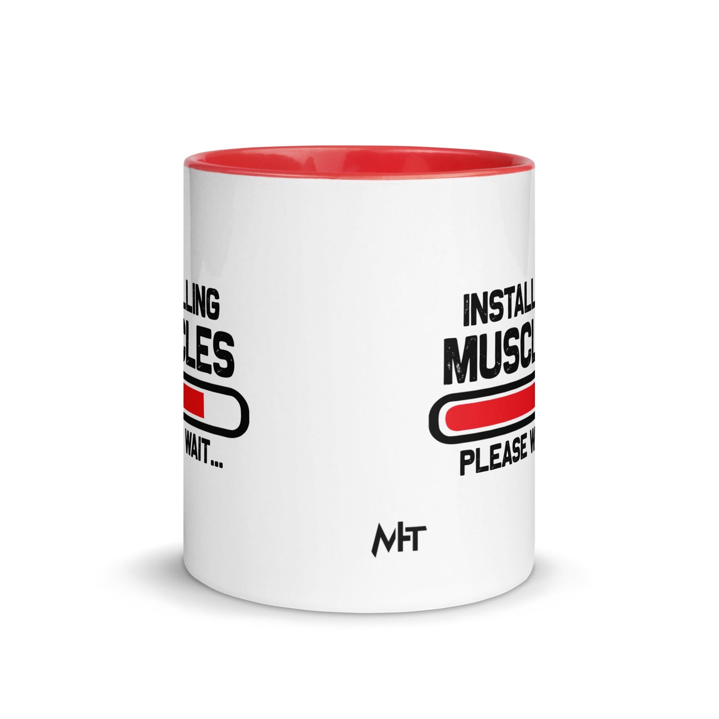 Installing Muscles Please Wait.... - Mug with Color Inside by DarkByteGear