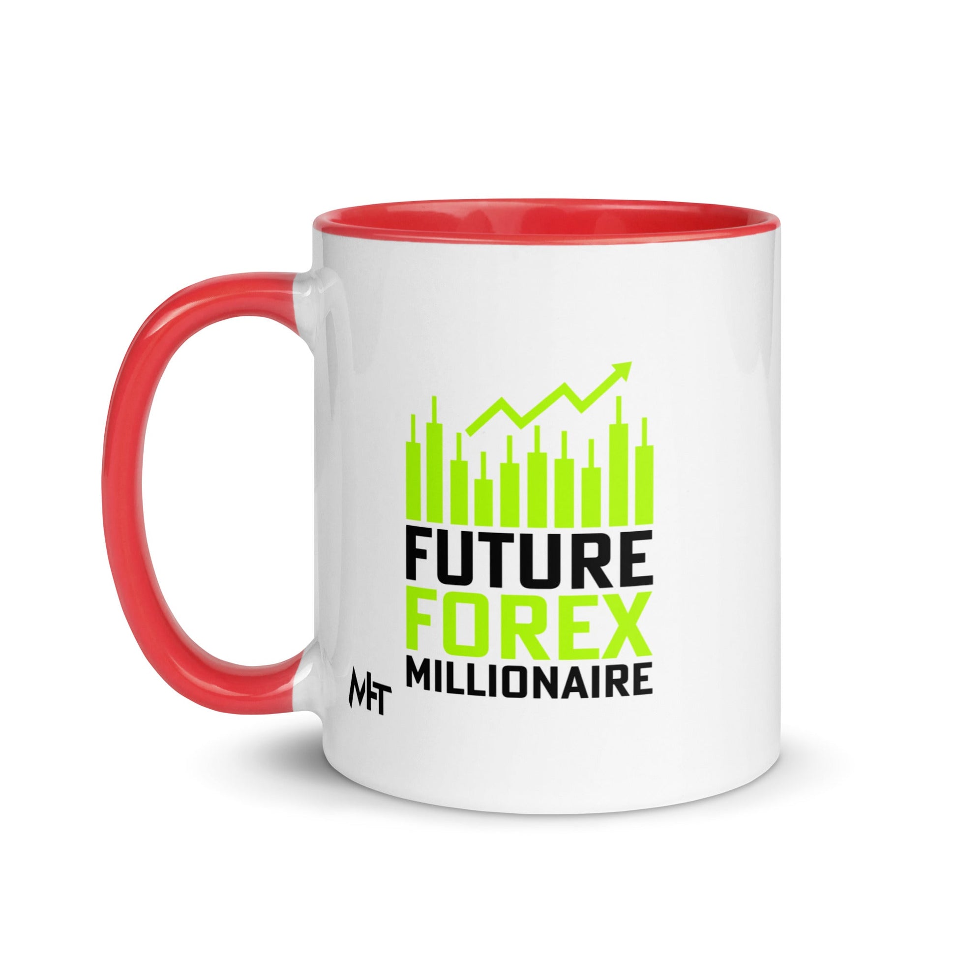 Future Forex Millionaire in Dark Text - Mug with Color Inside by DarkByteGear