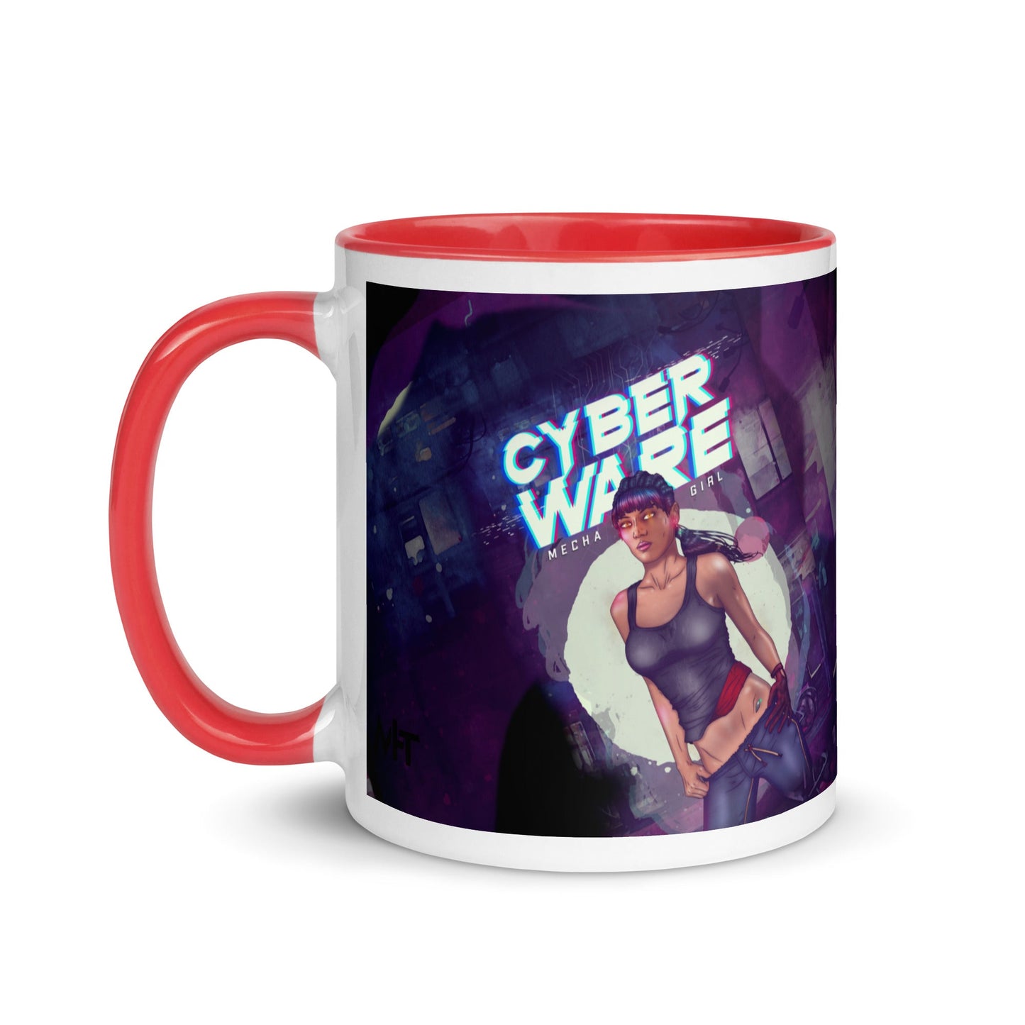 Cyberware Mecha Girl - Mug with Color Inside by DarkByteGear