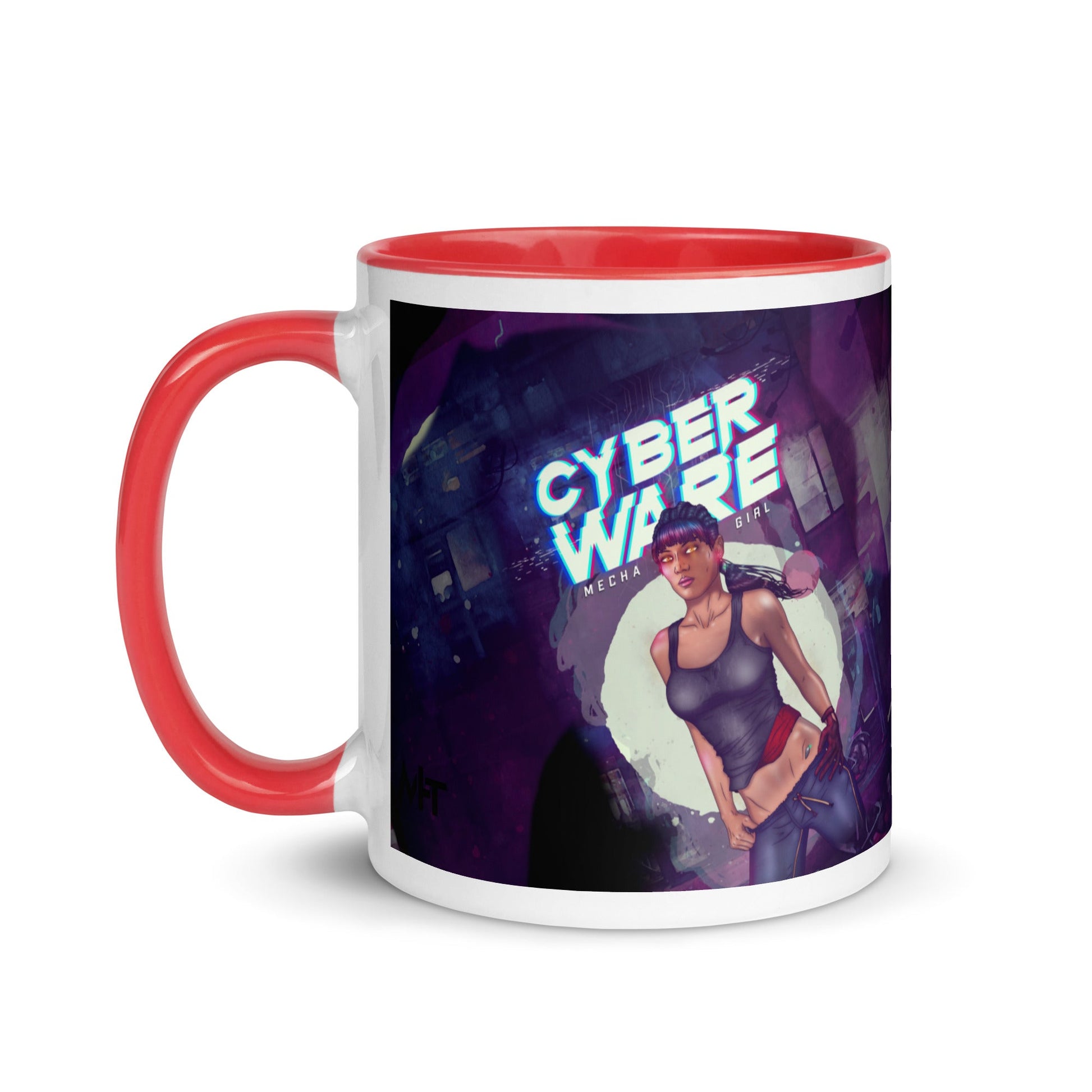 Cyberware Mecha Girl - Mug with Color Inside by DarkByteGear