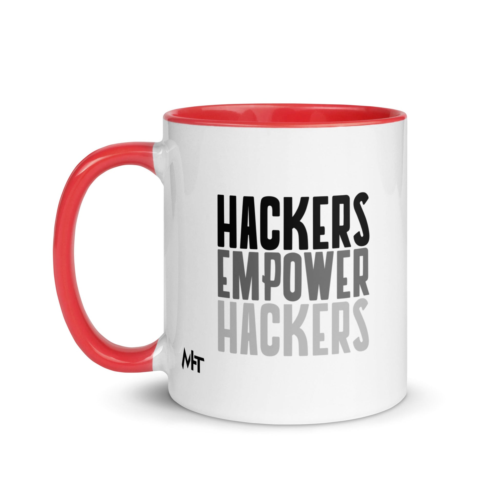 Hackers Empower Hackers - Mug with Color Inside by DarkByteGear
