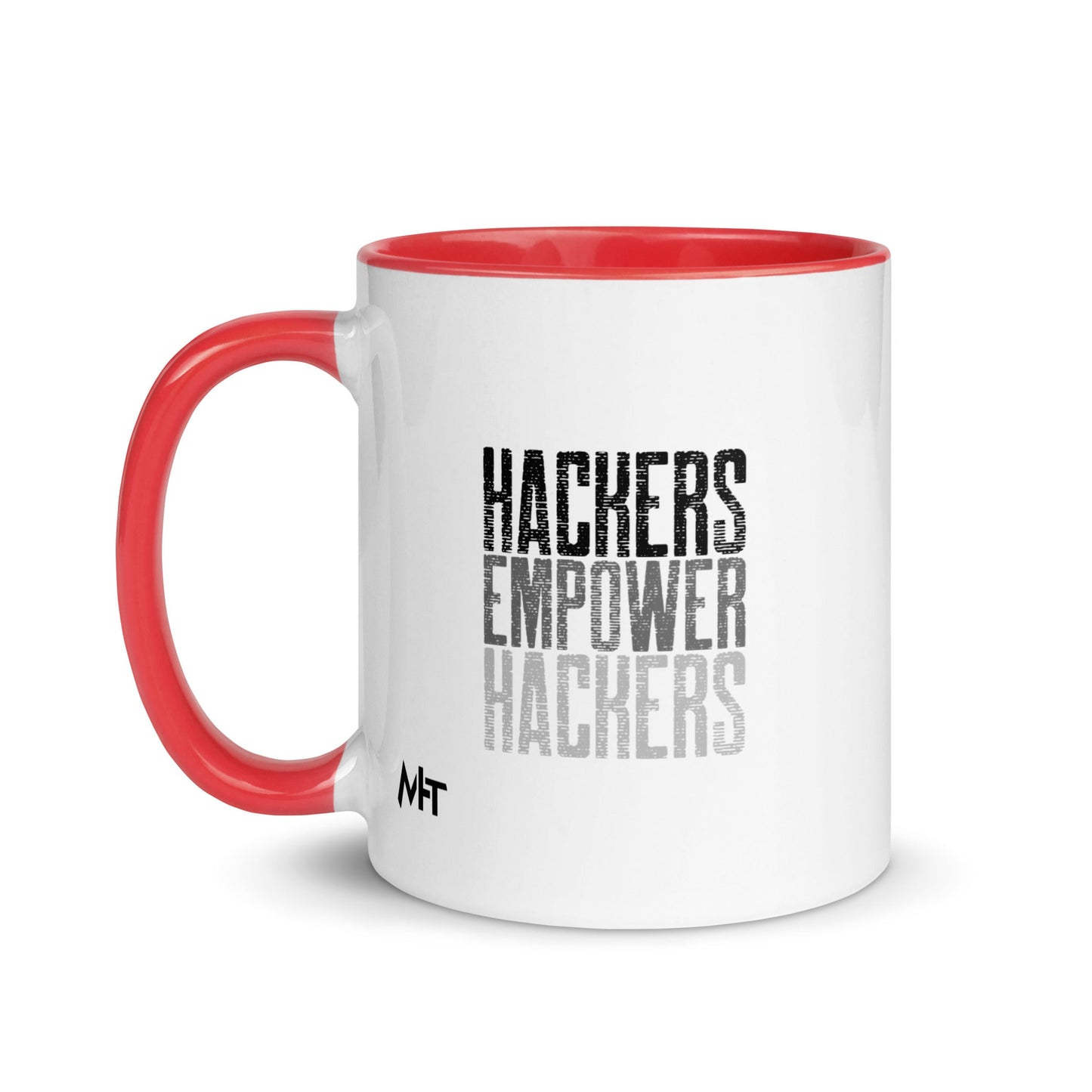 Hackers Empower Hackers V1 - Mug with Color Inside by DarkByteGear